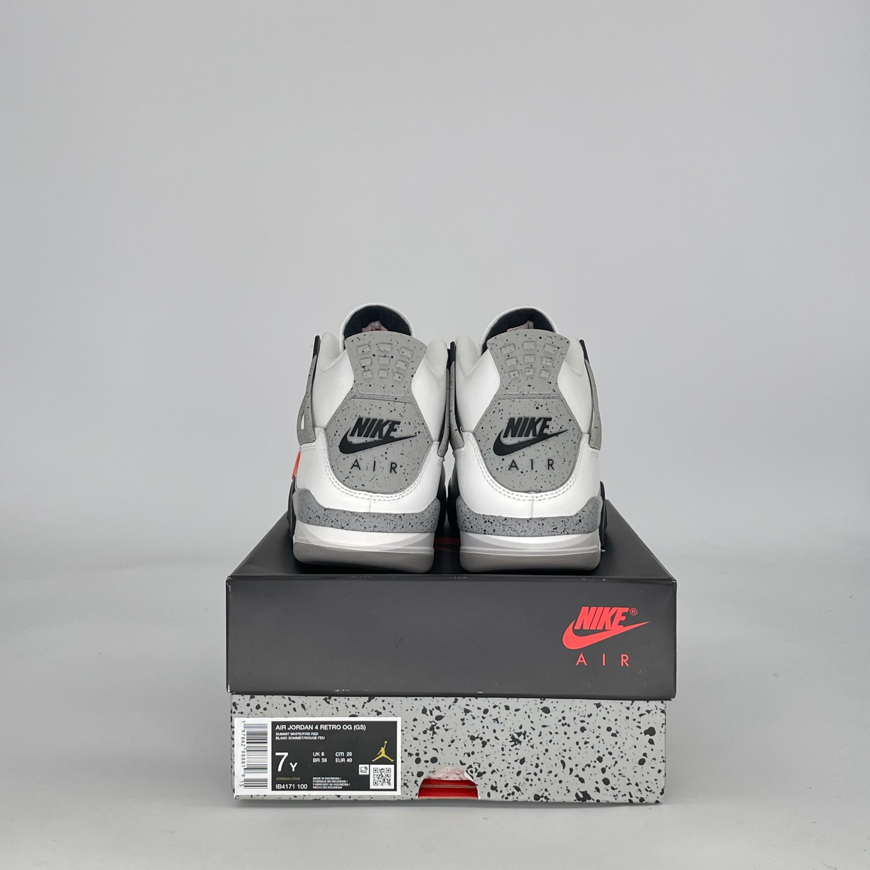 AIR JORDAN 4 WHITE CEMENT IB4171-100 SIZE 7/8.5W GS