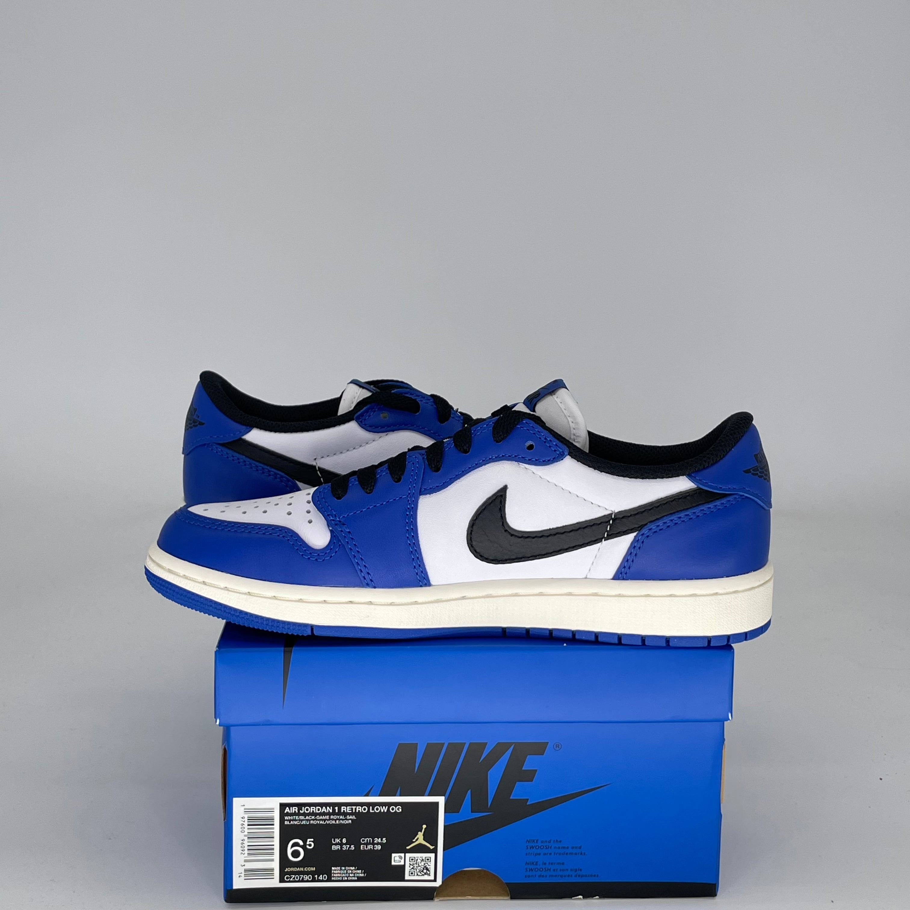 AIR JORDAN 1 LOW GAME ROYAL CZ0790-140 SIZE 6.5/8W