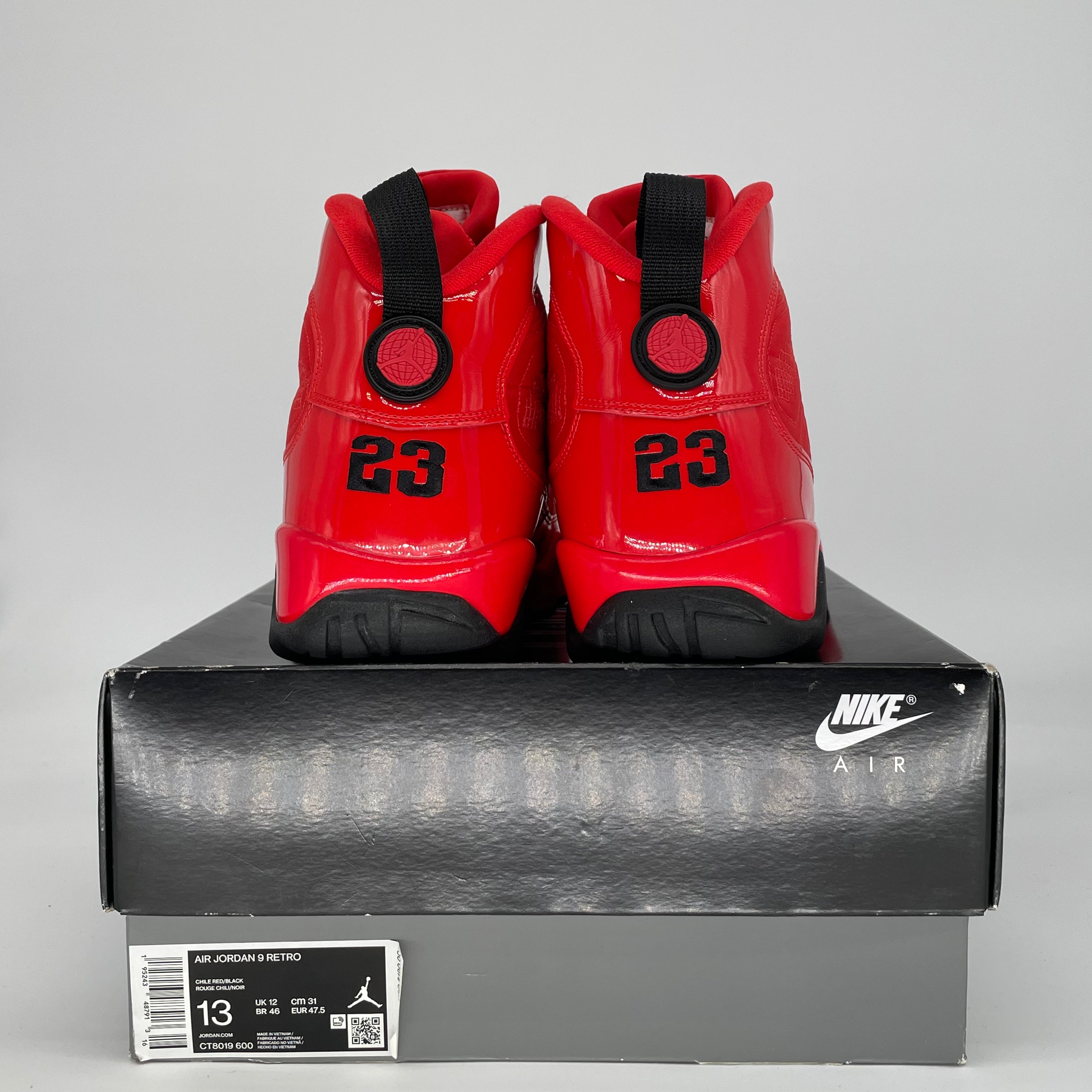 AIR JORDAN 9 CHILE RED CT8019-600 SIZE 13/14.5W