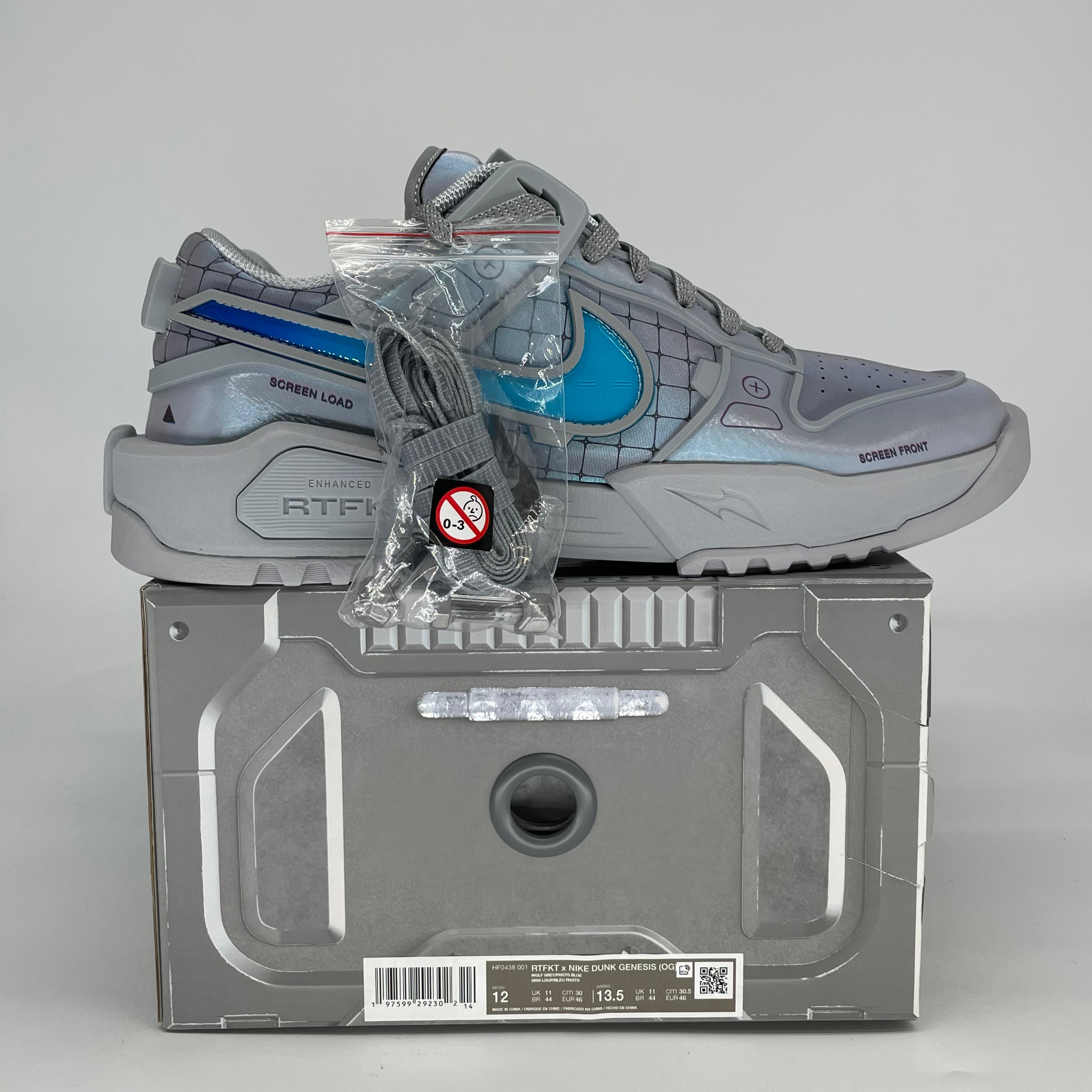NIKE DUNK GENESIS LOW RTFKT CLONE X ED.6841 HF0438-001 SIZE 12/13.5W