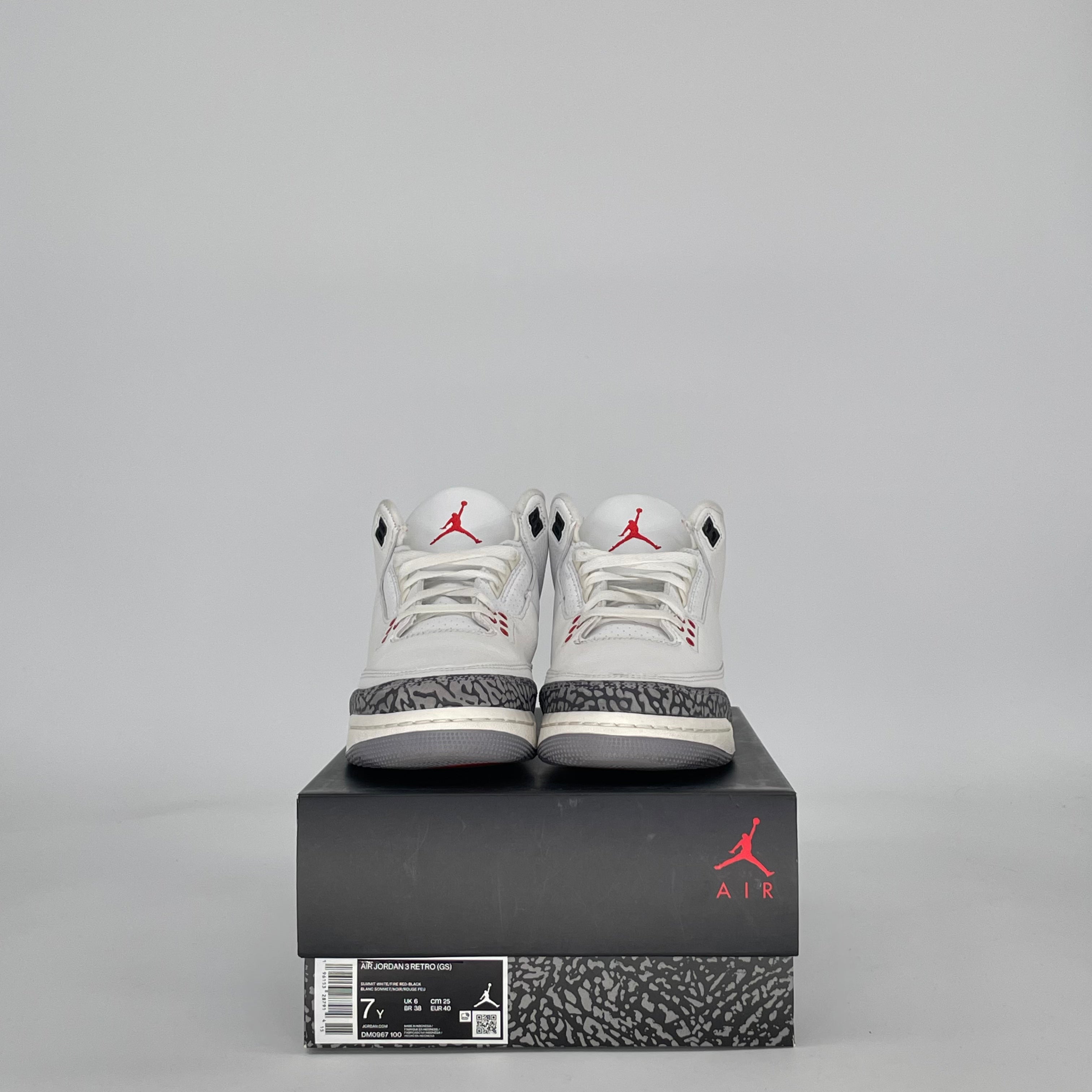 AIR JORDAN 3 WHITE CEMENT REIMAGINED DM0967-100 SIZE 7/8.5W GS