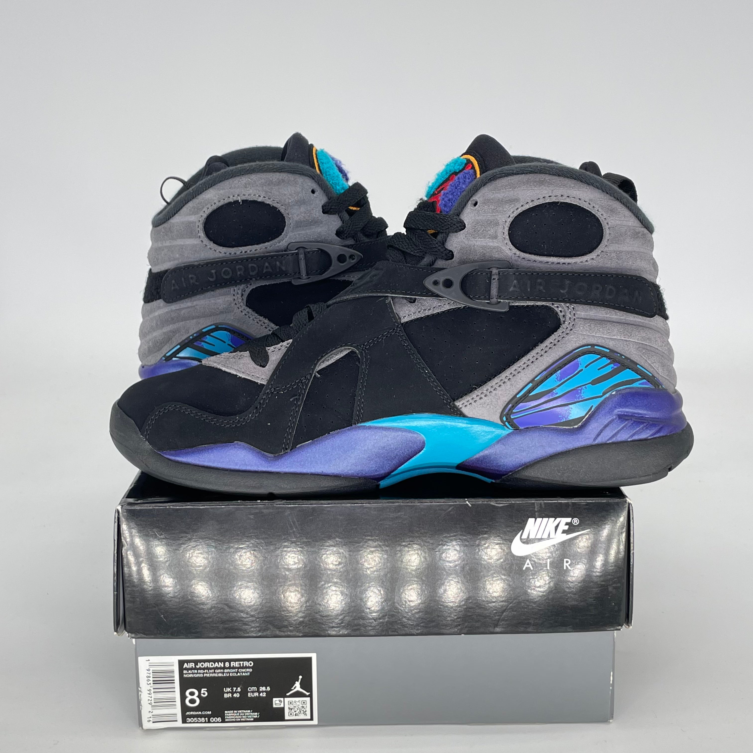 AIR JORDAN 8 AQUA 305381-006 SIZE 8.5/10W