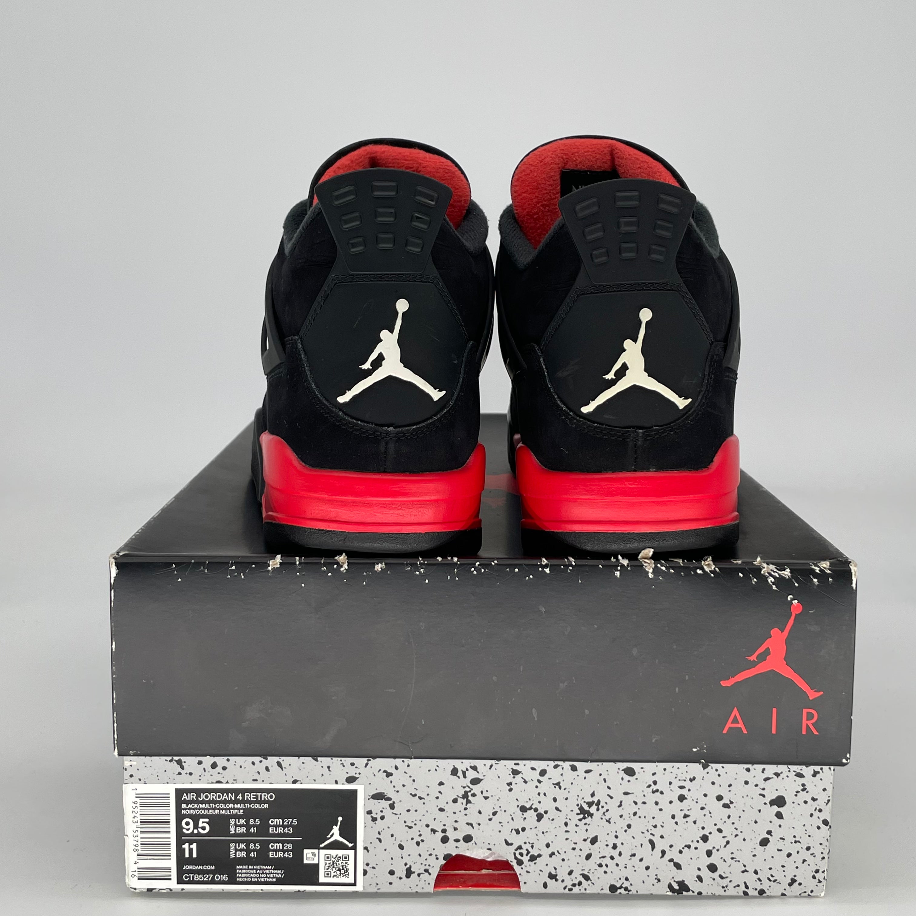 AIR JORDAN 4 RED THUNDER CT8527-016 SIZE 9.5/11W
