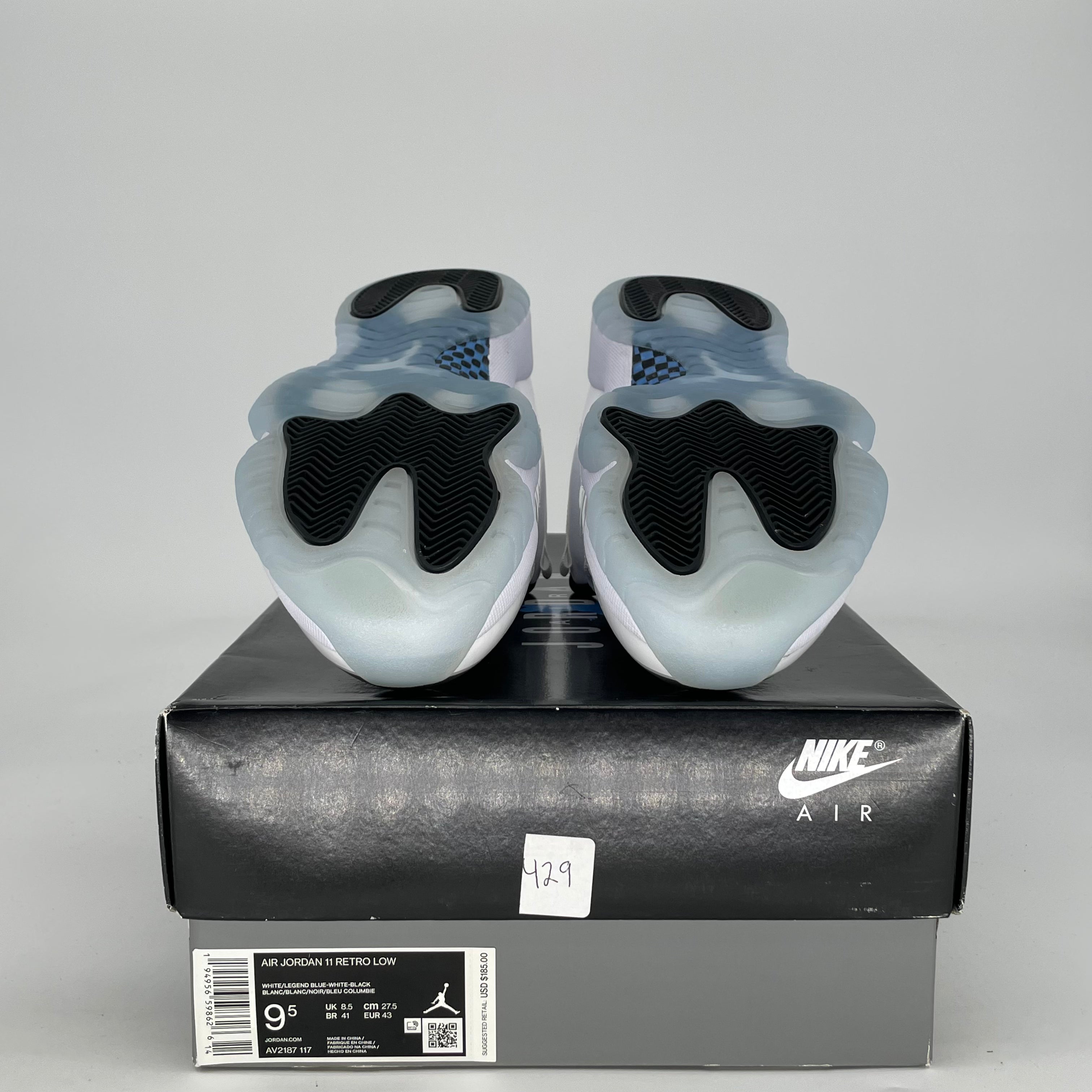 AIR JORDAN 11 LOW LEGEND BLUE AV2187-117 SIZE 9.5/11W