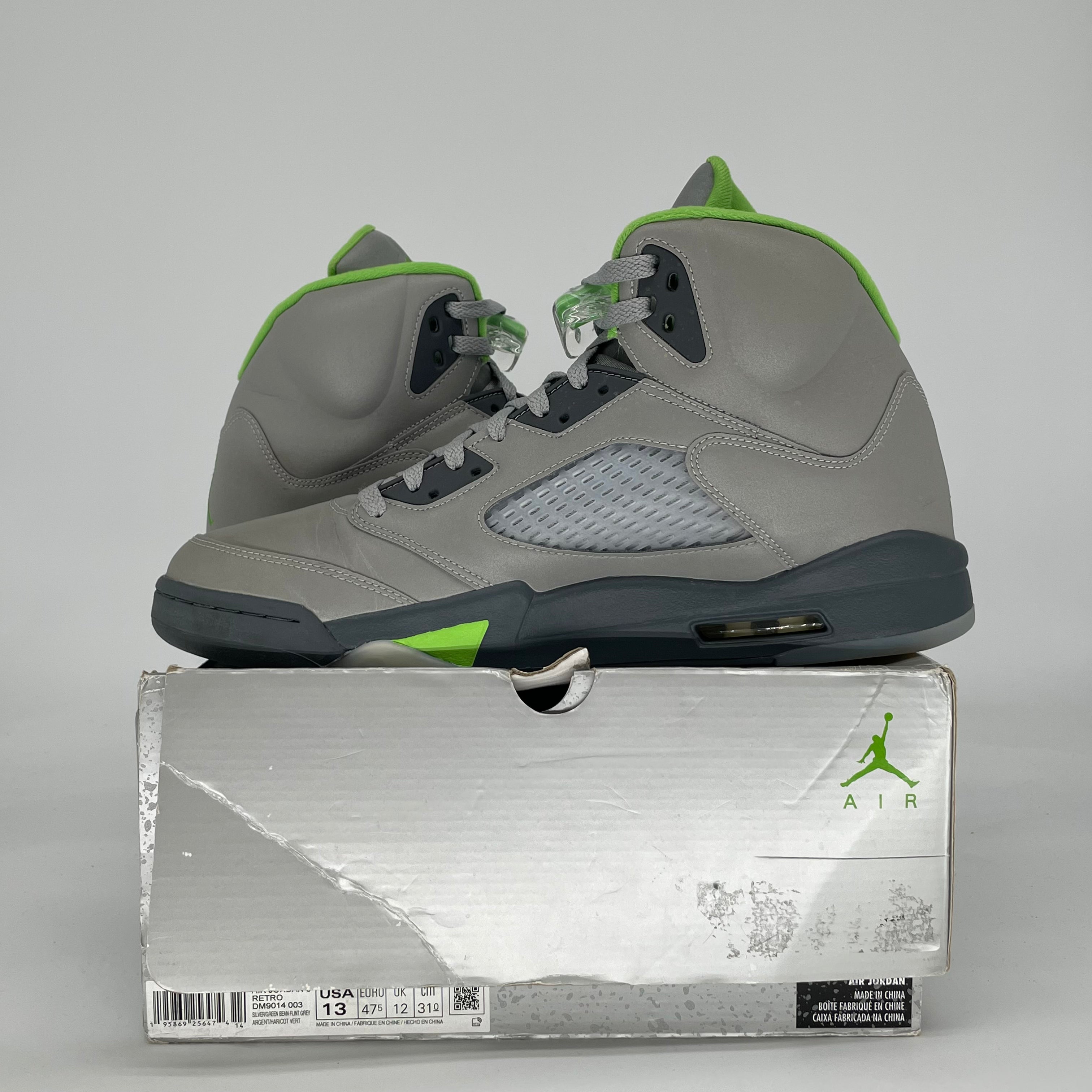 AIR JORDAN 5 GREEN BEAN DM9014-003 SIZE 13/14.5W