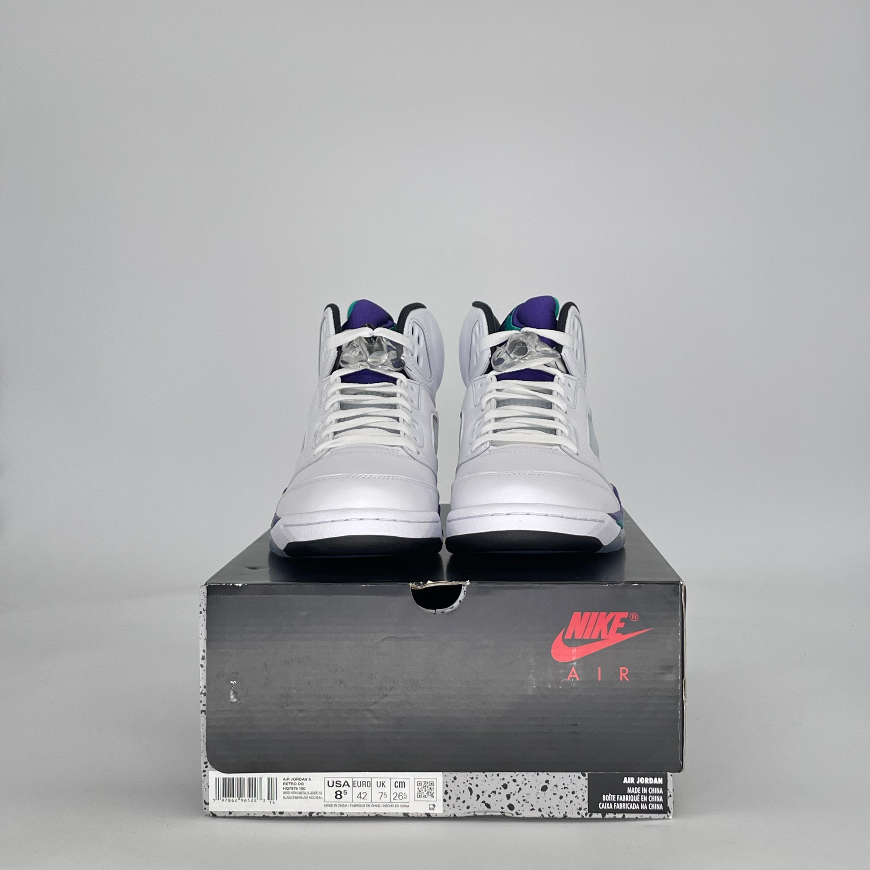 AIR JORDAN 5 GRAPE HQ7978-100 SIZE 8.5/10W