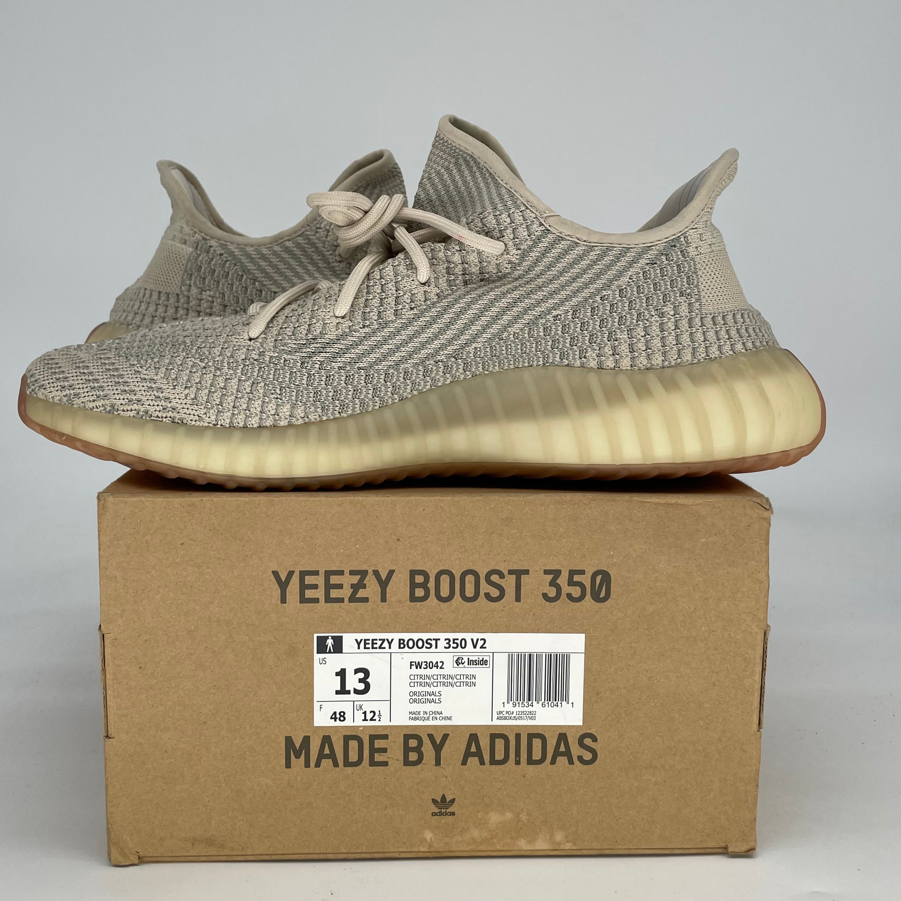 ADIDAS YEEZY 350 V2 CITRIN FW3042 SIZE 13/14.5W