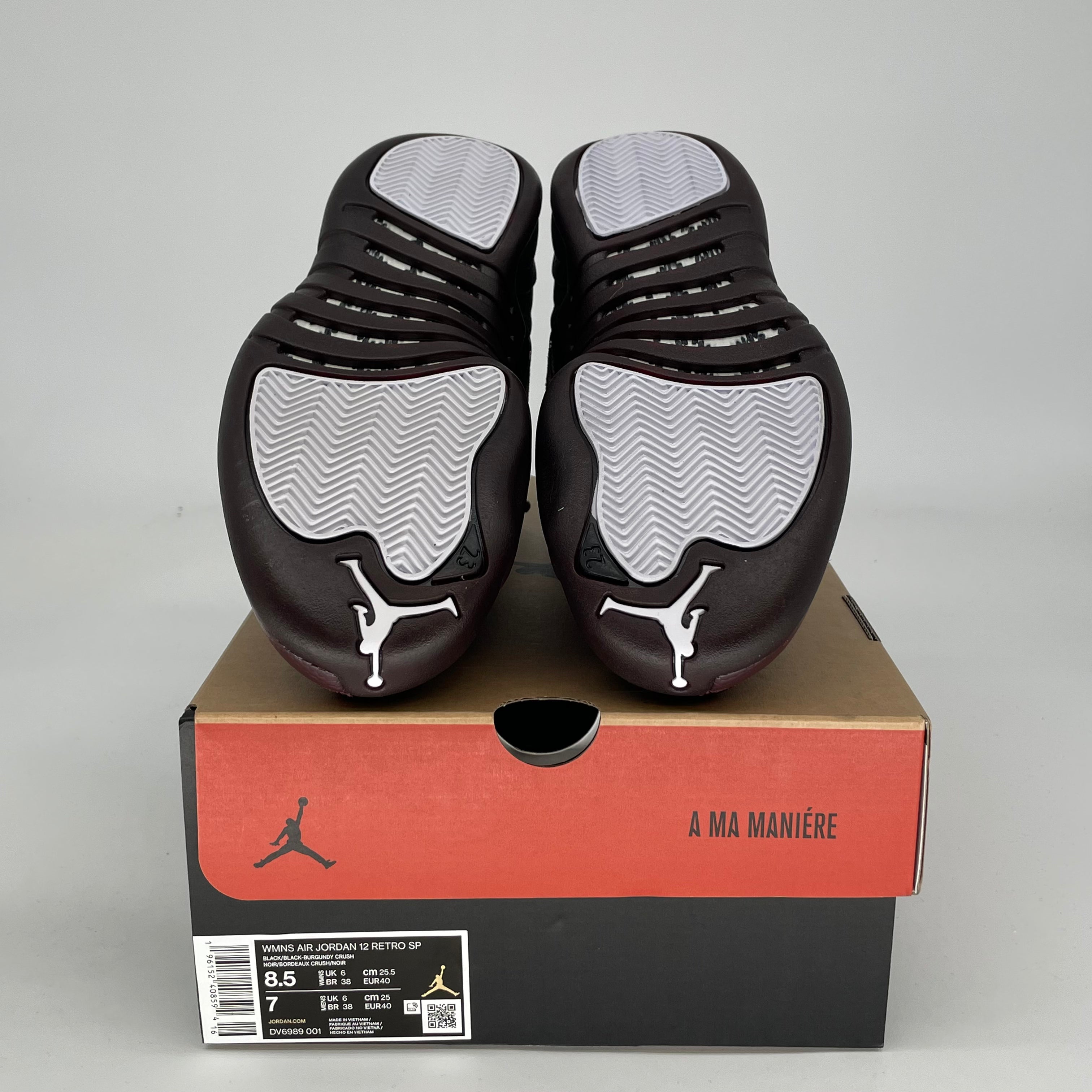 AIR JORDAN 12 A MA MANIERE BLACK W SIZE 7/8.5W DV6989-001