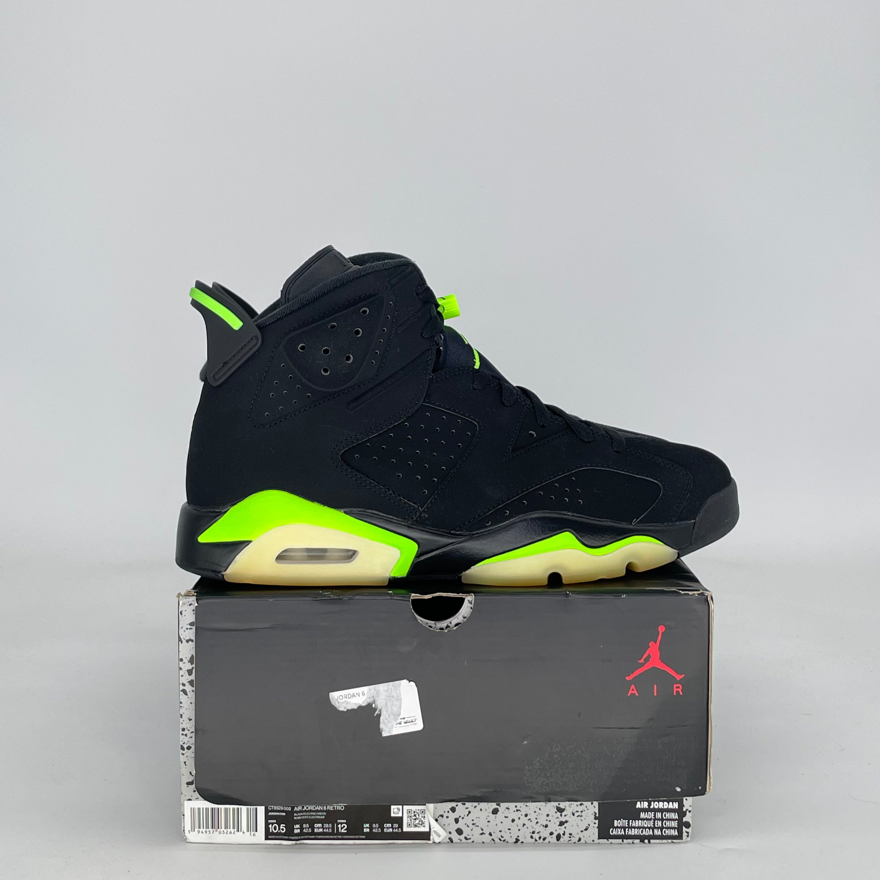 AIR JORDAN 6 ELECTRIC GREEN CT8529-003 SIZE 10.5/12W