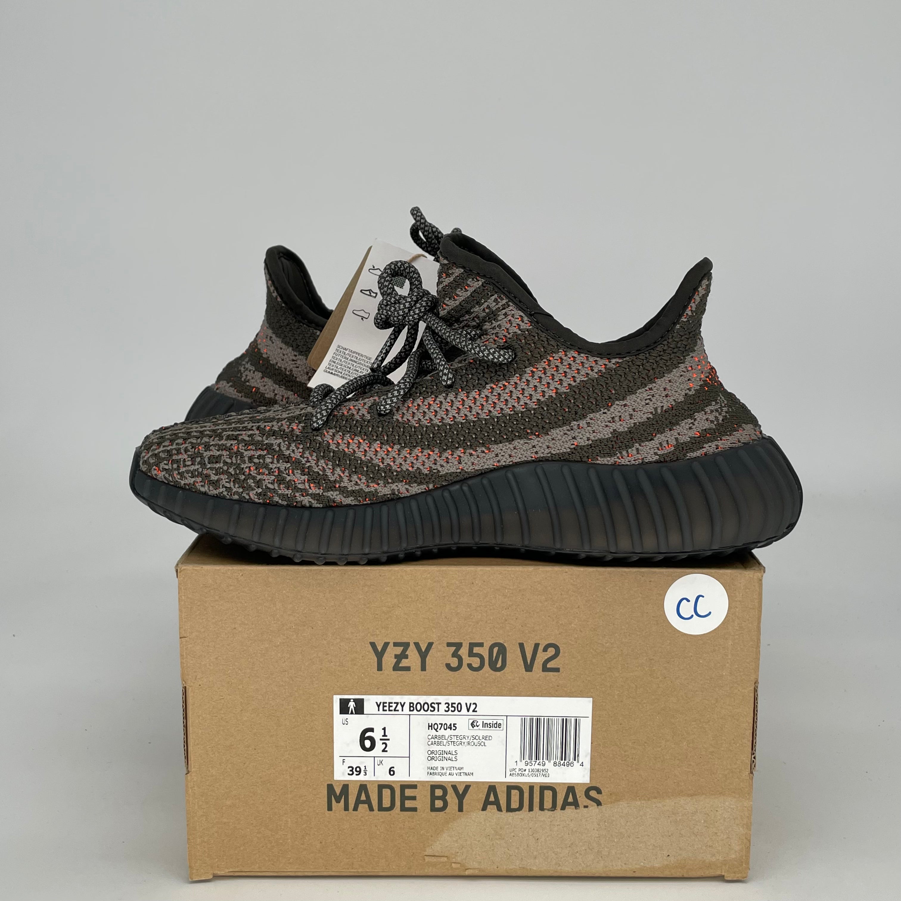 ADIDAS YEEZY 350 V2 CARBON BELUGA HQ7045 SIZE 6.5/8W
