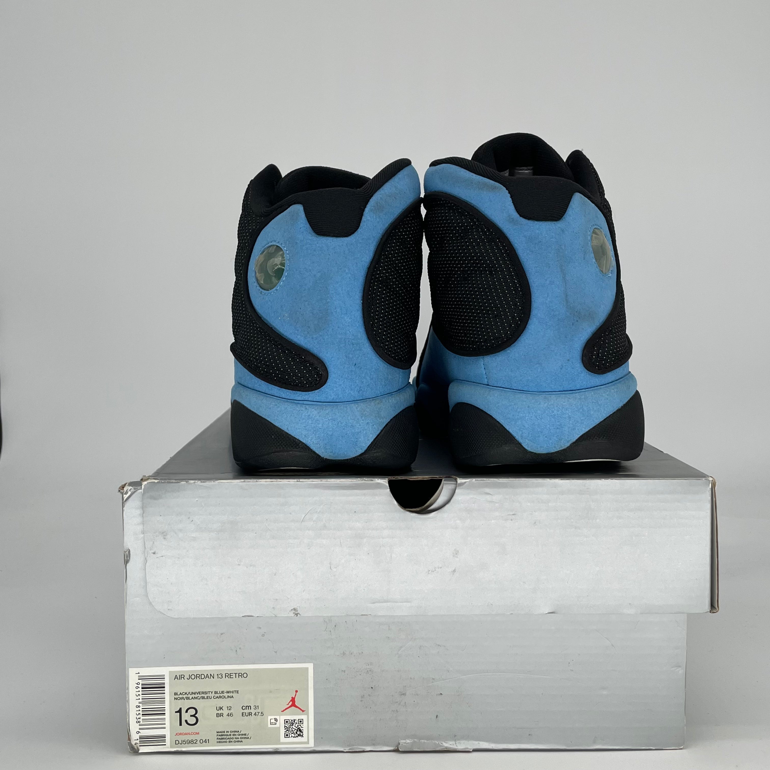 AIR JORDAN 13 BLACK UNIVERSITY BLUE DJ5982-041 SIZE 13/14.5W