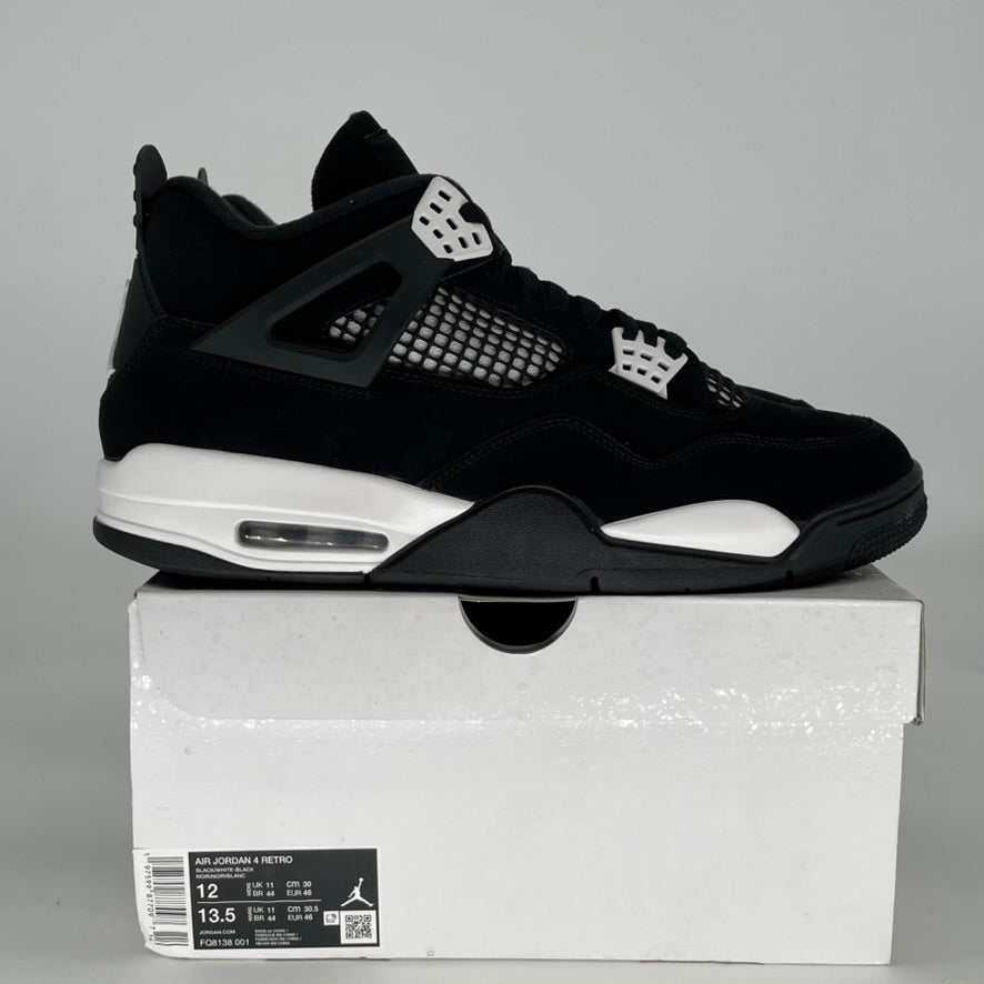 AIR JORDAN 4 WHITE THUNDER FQ8138-001 SIZE 12/13.5W