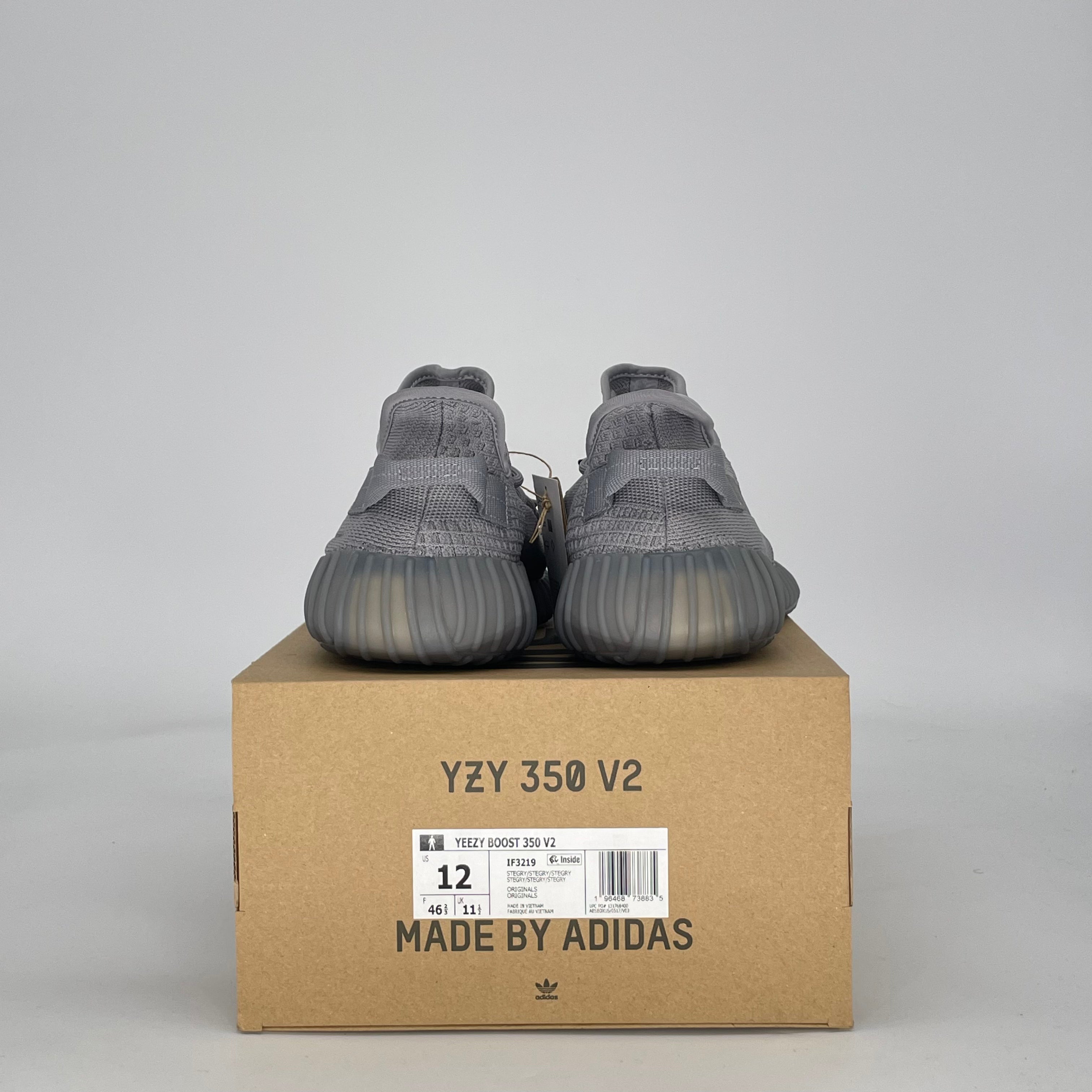 ADIDAS YEEZY BOOST 350 V2 STEEL GREY IF3219 SIZE 12/13.5W
