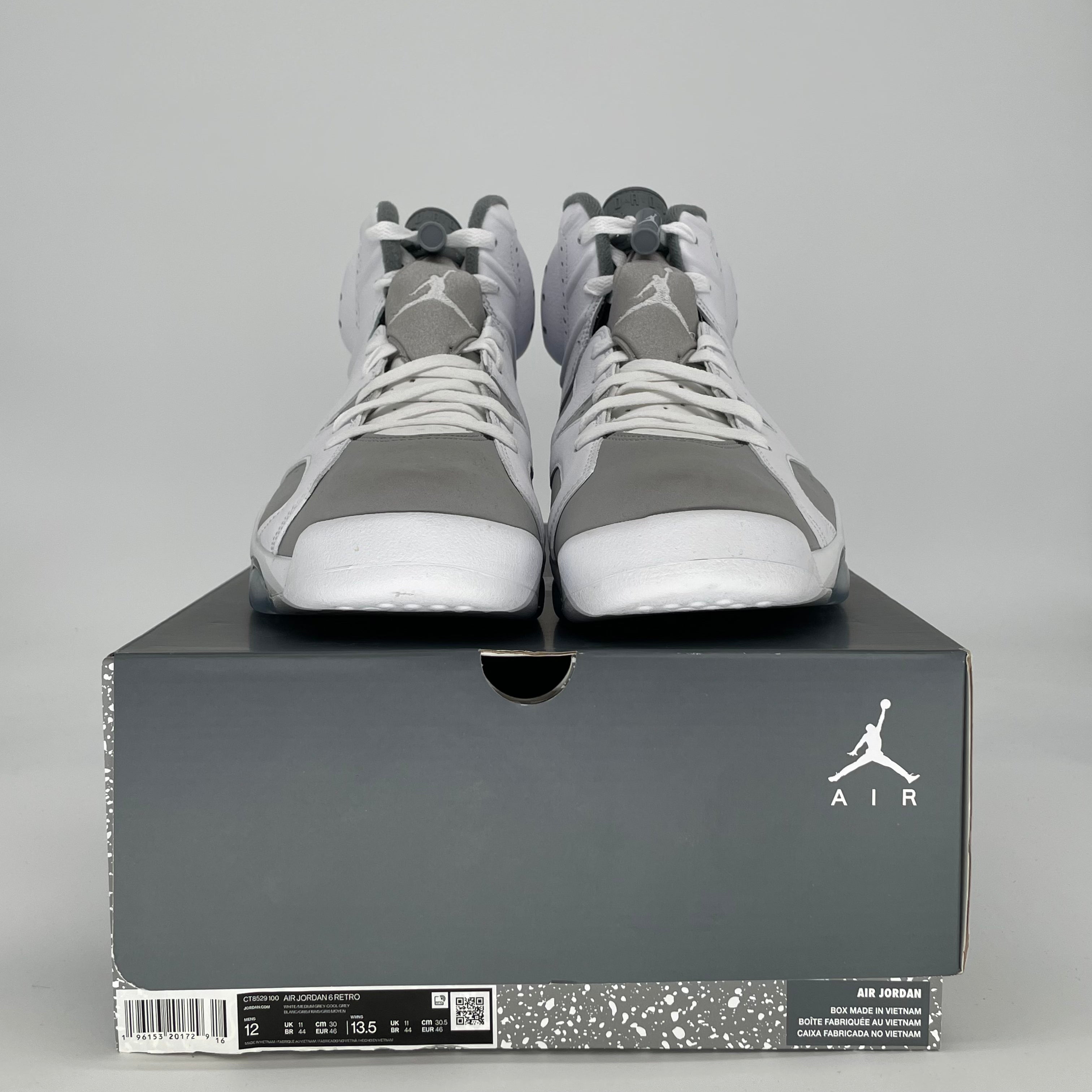 AIR JORDAN 6 COOL GREY CT8529-100 SIZE 12/13.5W