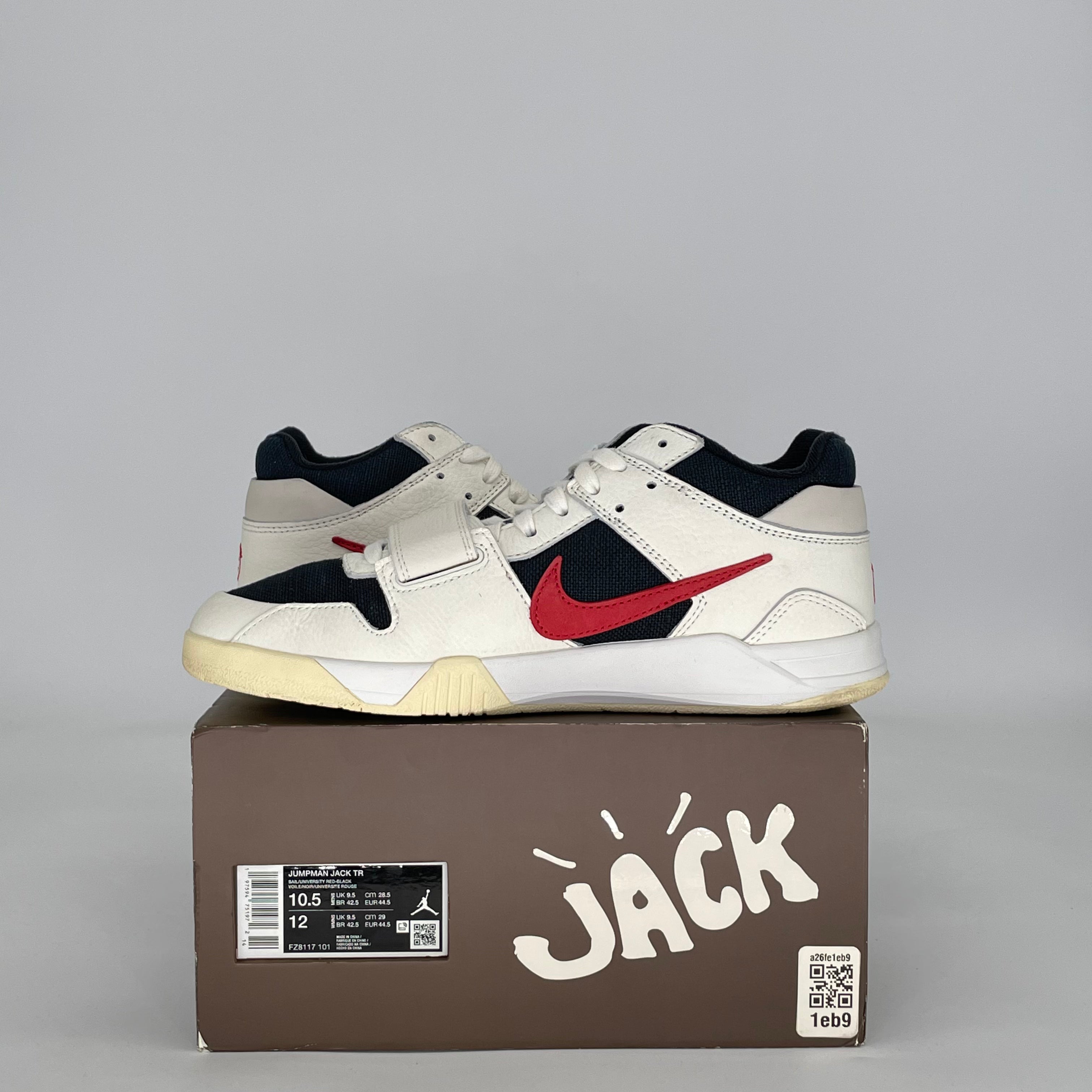 AIR JORDAN JUMPMAN JACK TR X TRAVIS SCOTT UNIVERSITY RED FZ8117-101 SIZE 10/11.5W