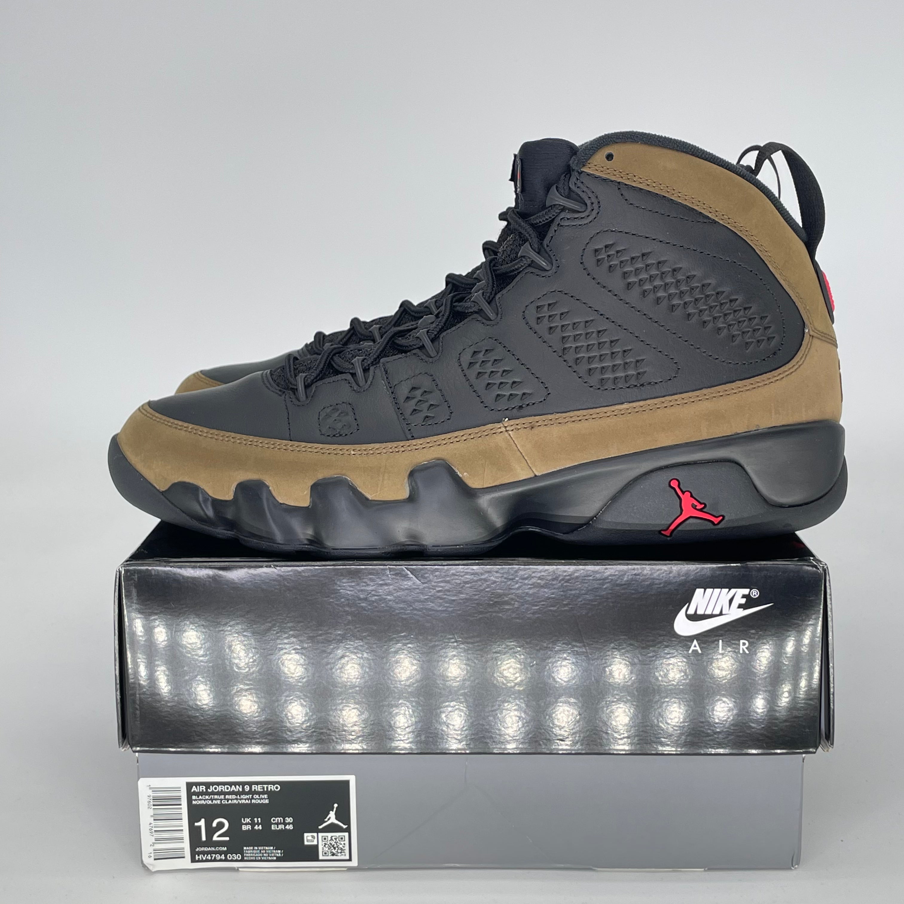 AIR JORDAN 9 OLIVE HV4794-030 SIZE 12/13.5W