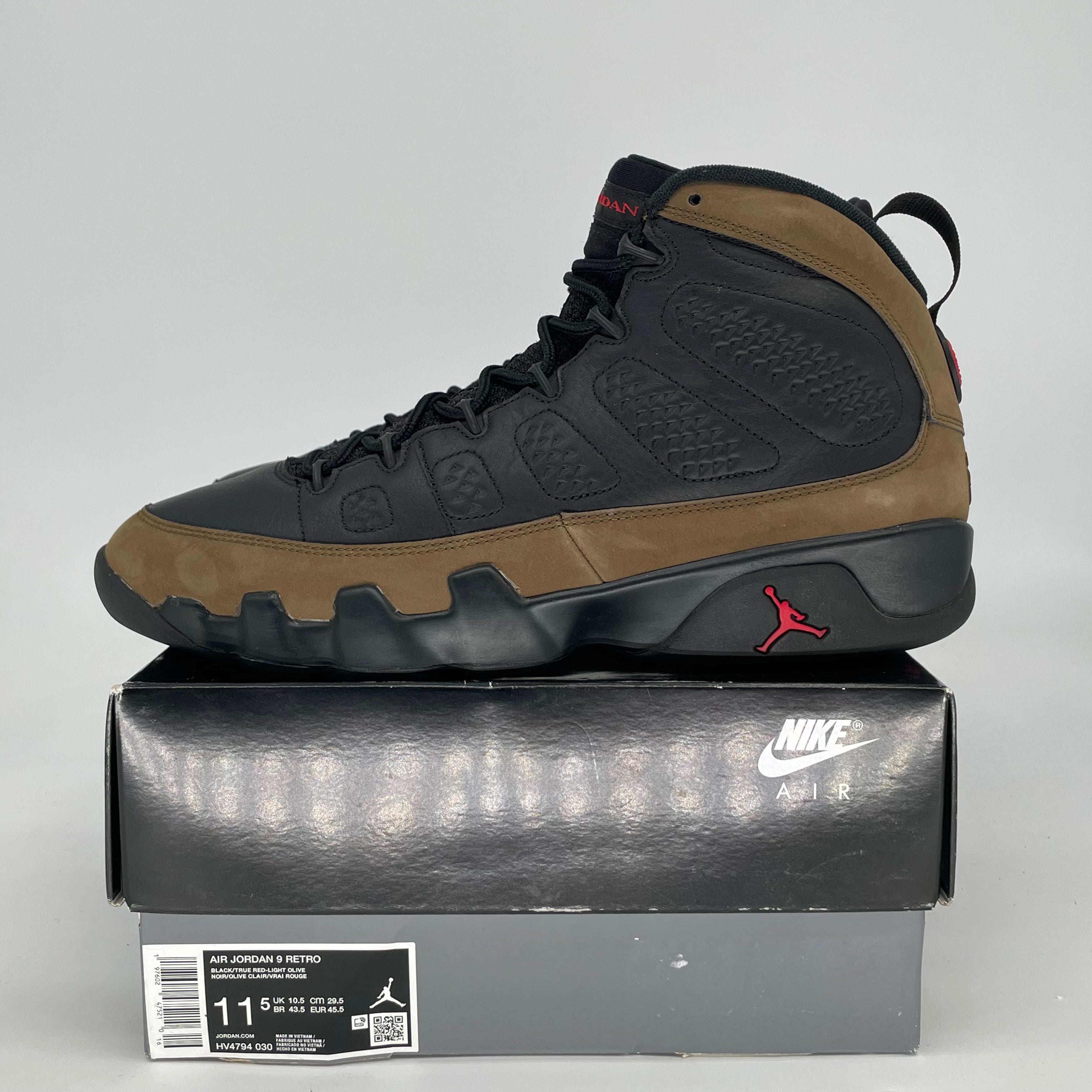 AIR JORDAN 9 OLIVE HV4794-030 SIZE 11.5/13W