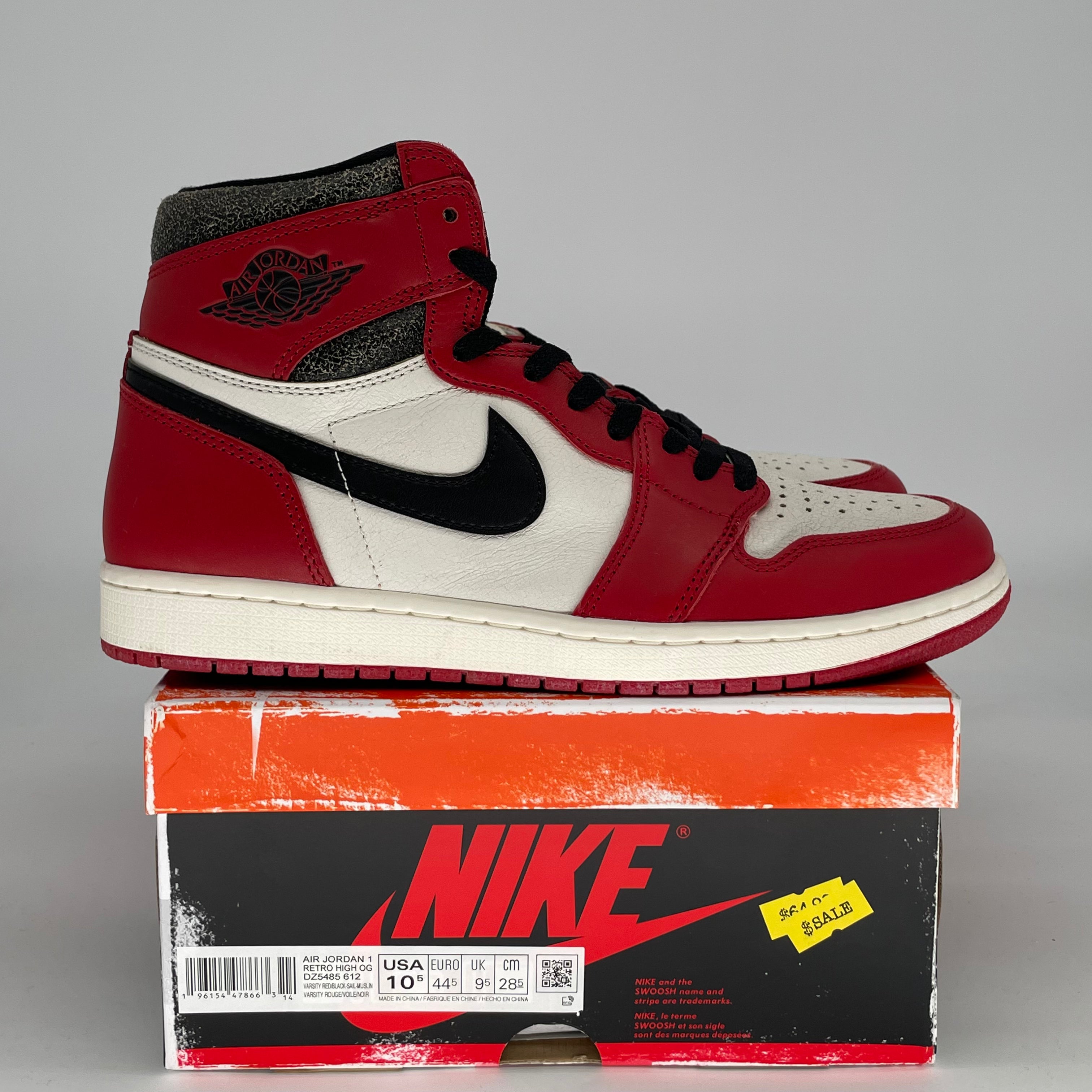 AIR JORDAN 1 CHICAGO LOST AND FOUND DZ5485-612 SIZE 10.5/12W