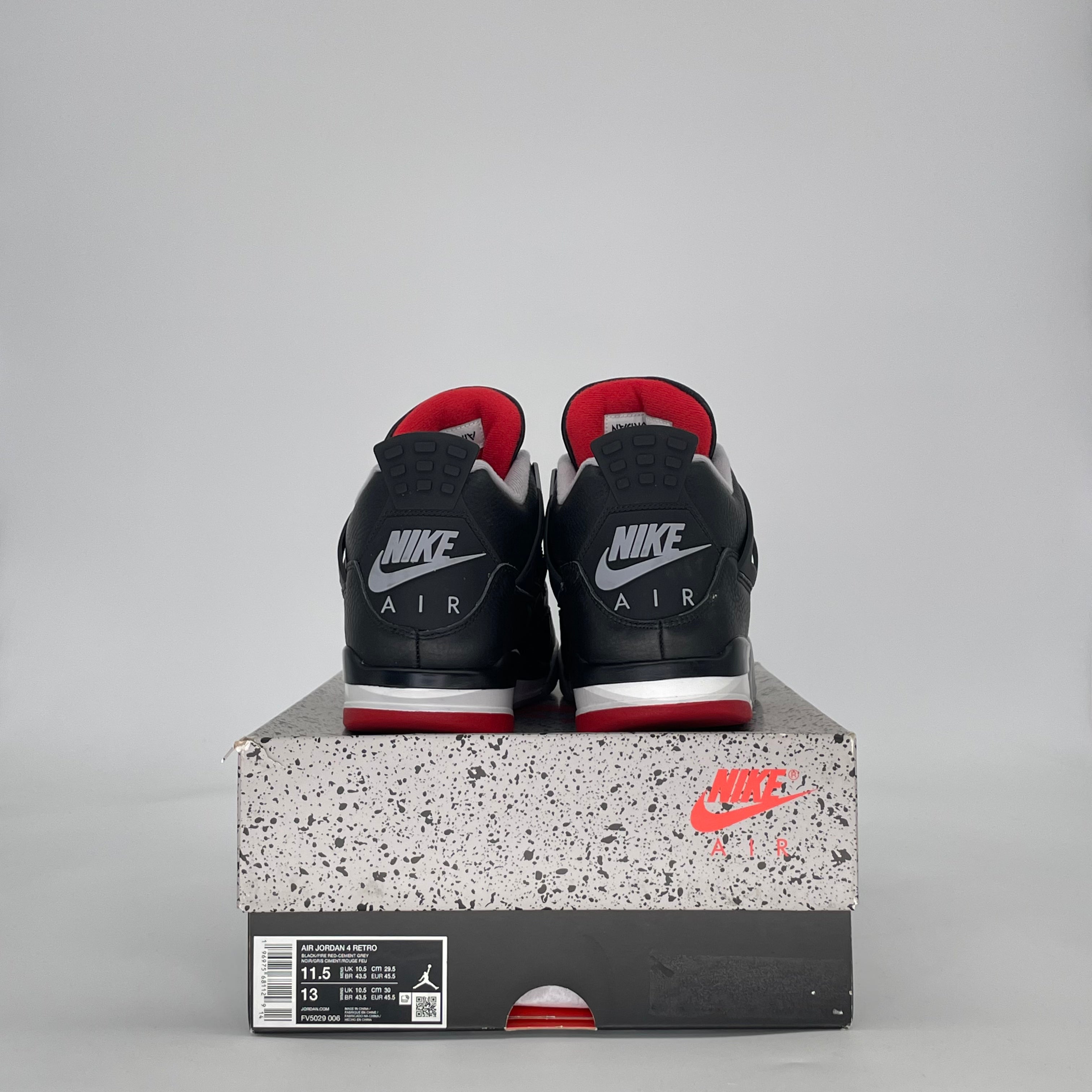 AIR JORDAN 4 BRED REIMAGINED FV5029-006 SIZE 11.5/13W