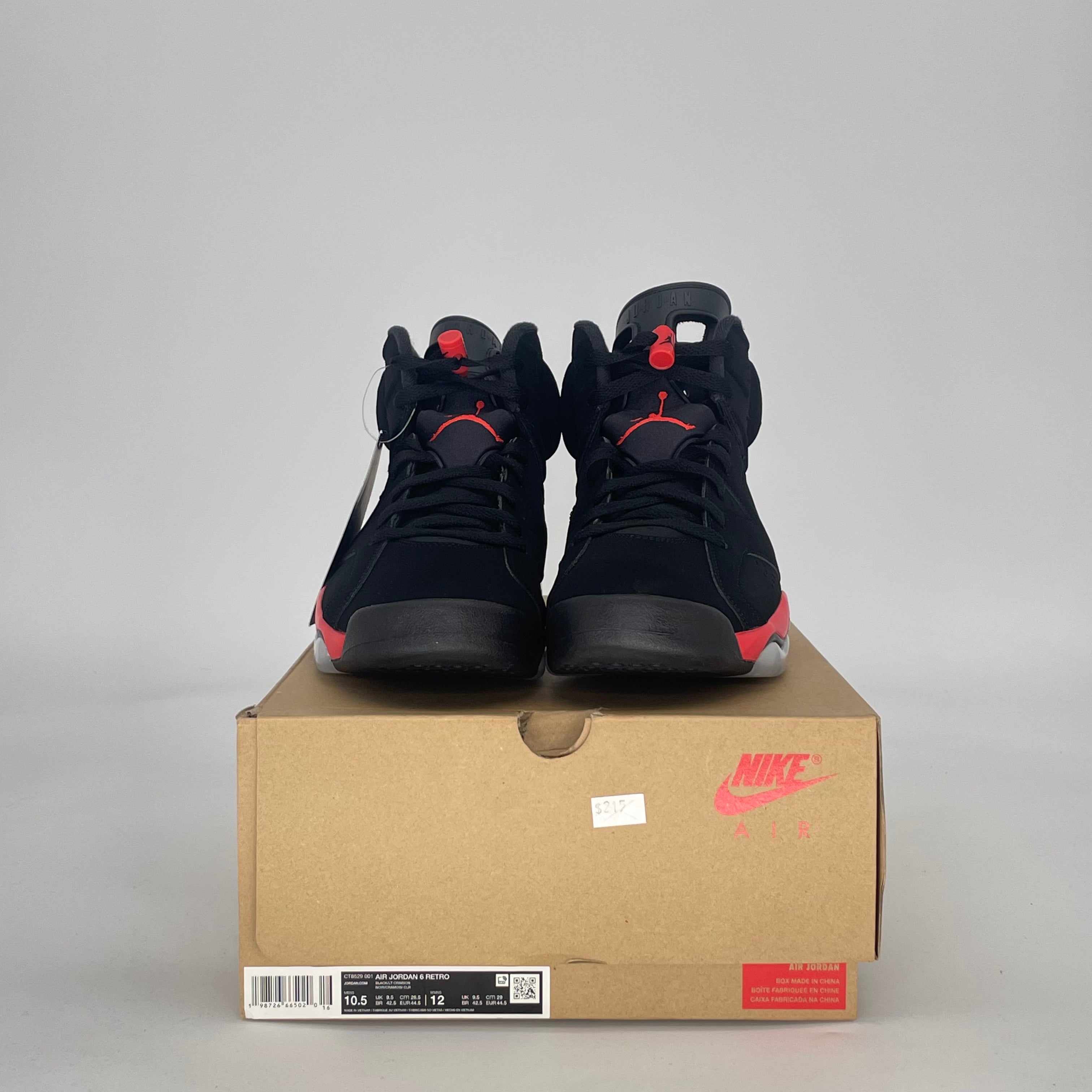 AIR JORDAN 6 INFRARED SALESMAN CT8529-001 SIZE 10.5/12W
