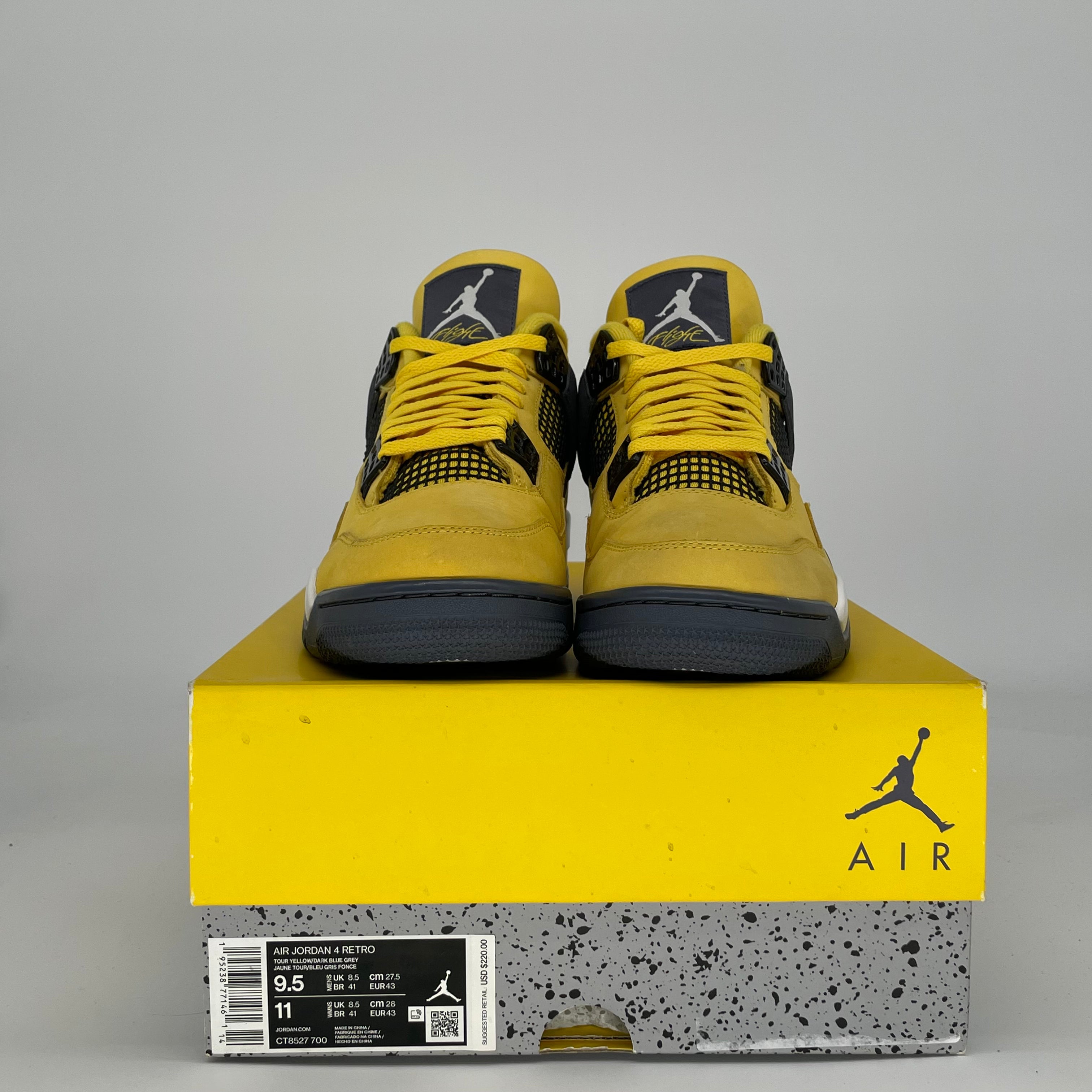 AIR JORDAN 4 LIGHTNING CT8527-700 SIZE 9.5/11W