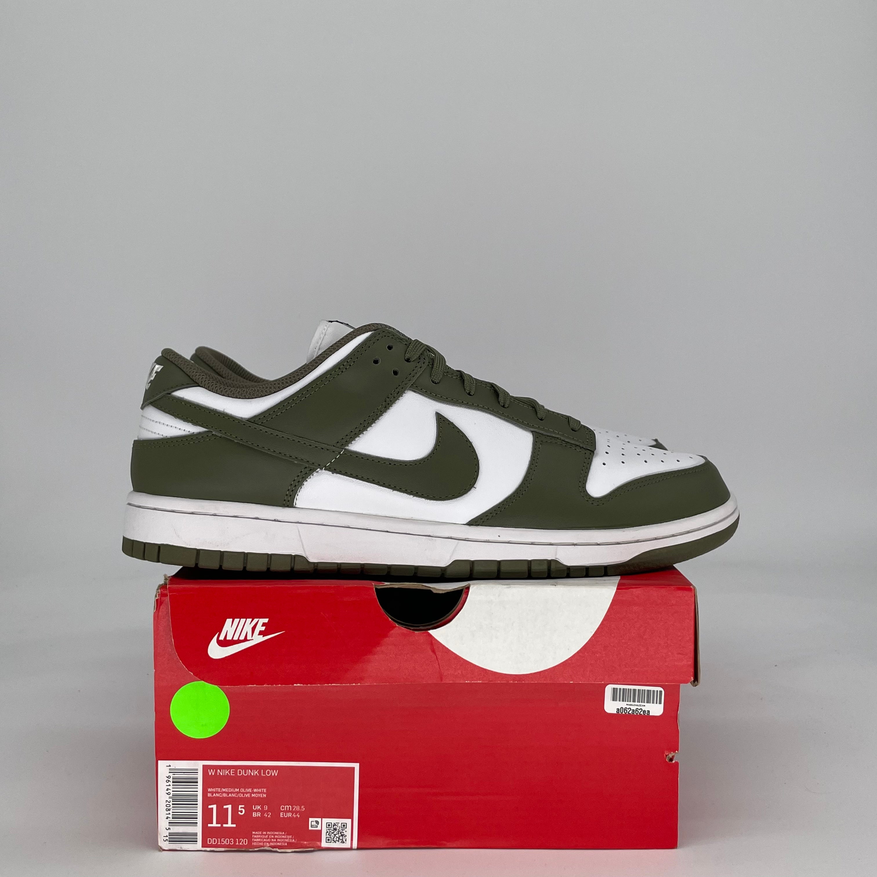 NIKE DUNK LOW MEDIUM OLIVE W DD1503-120 SIZE 10/11.5W
