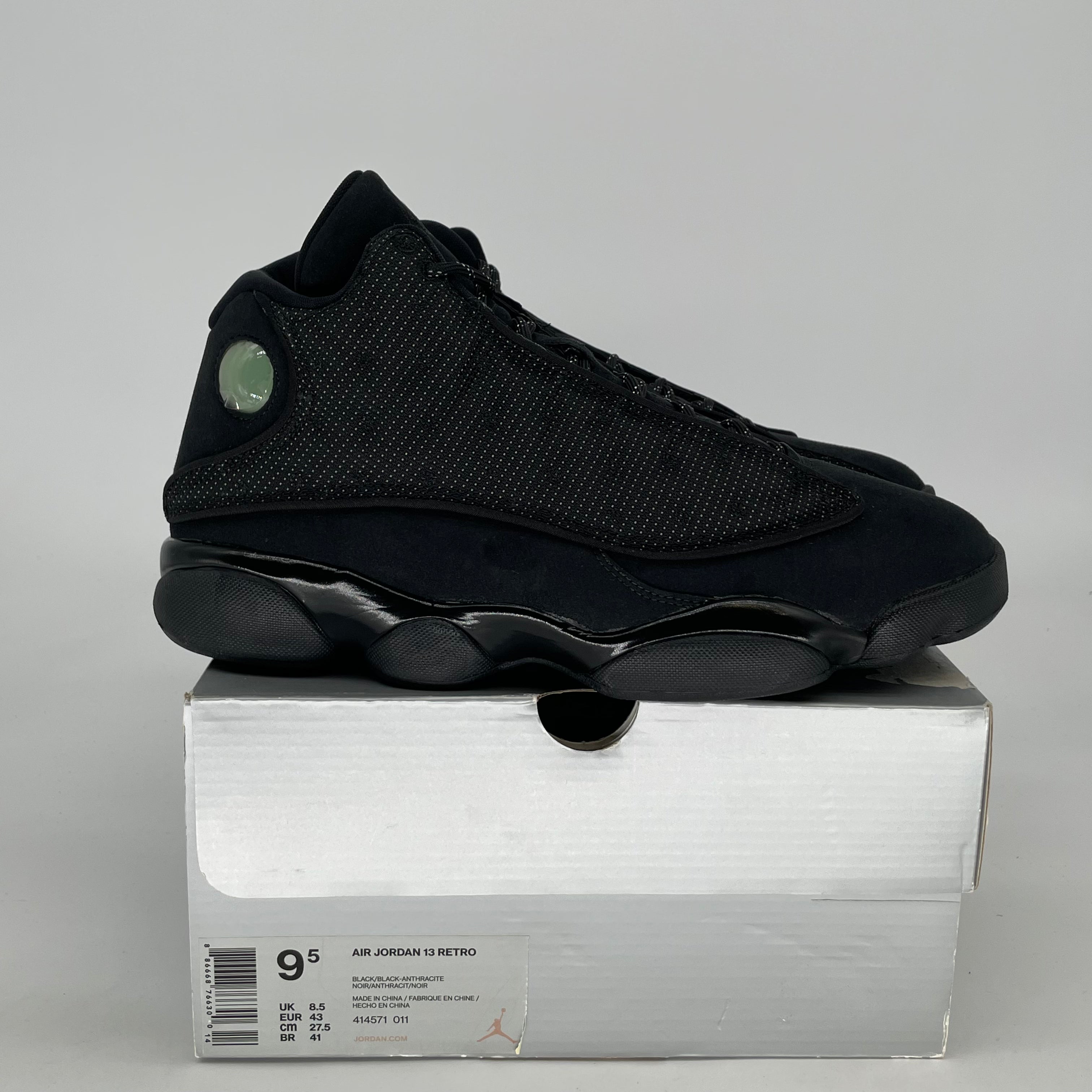 AIR JORDAN 13 BLACK CAT 414571-011 SIZE 9.5/11W