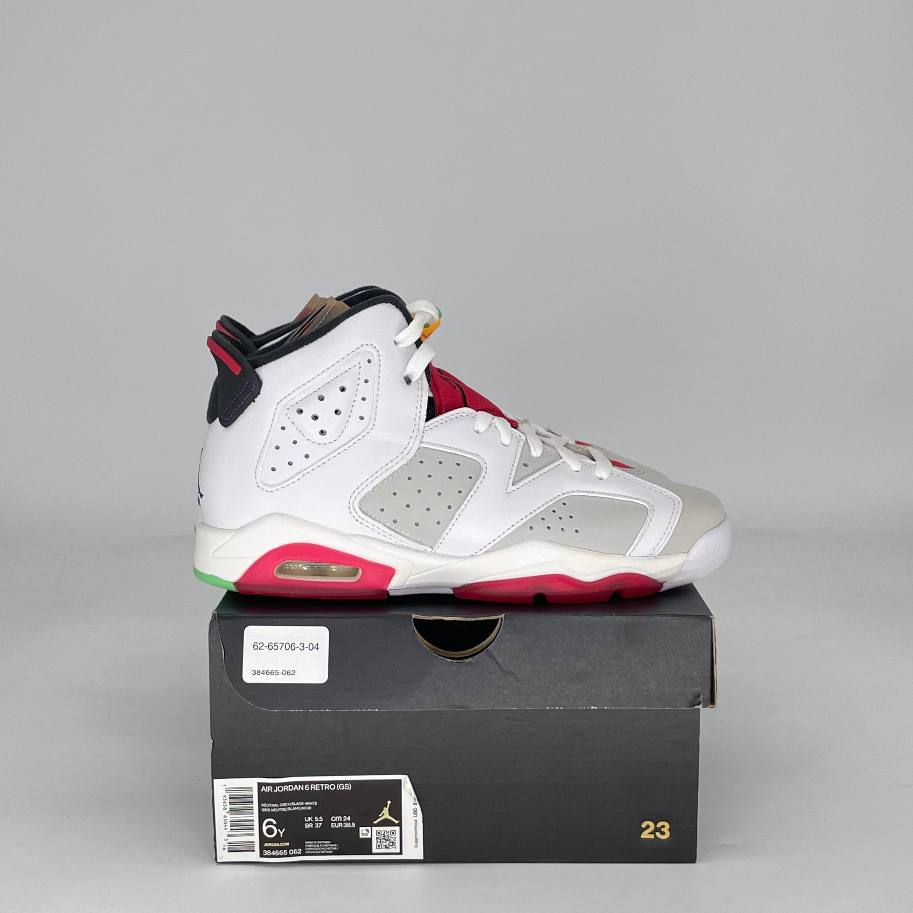 AIR JORDAN 6 HARE 384665-062 SIZE 6/7.5W