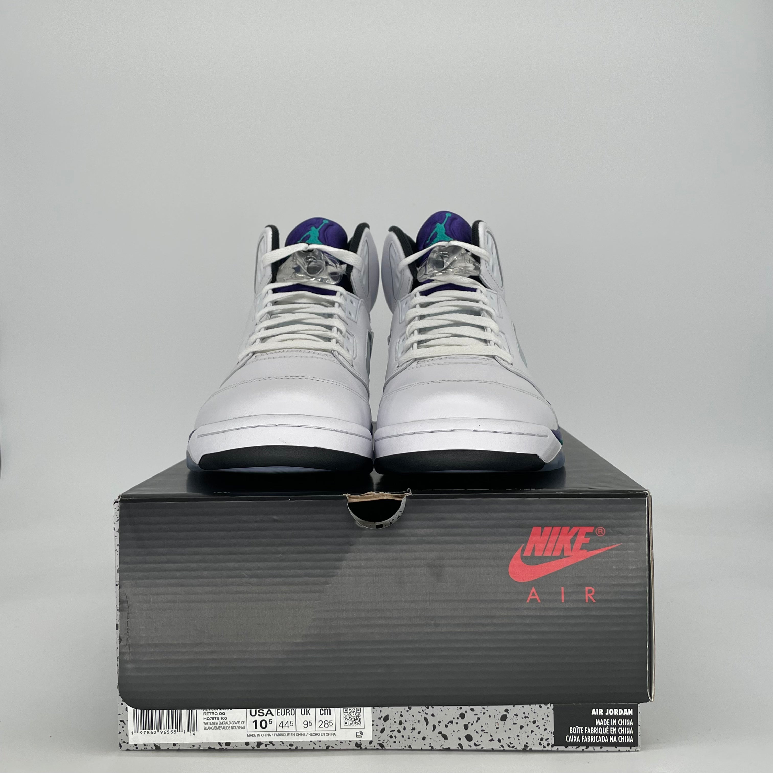 AIR JORDAN 5 GRAPE HQ7978-100 SIZE 10.5/12W
