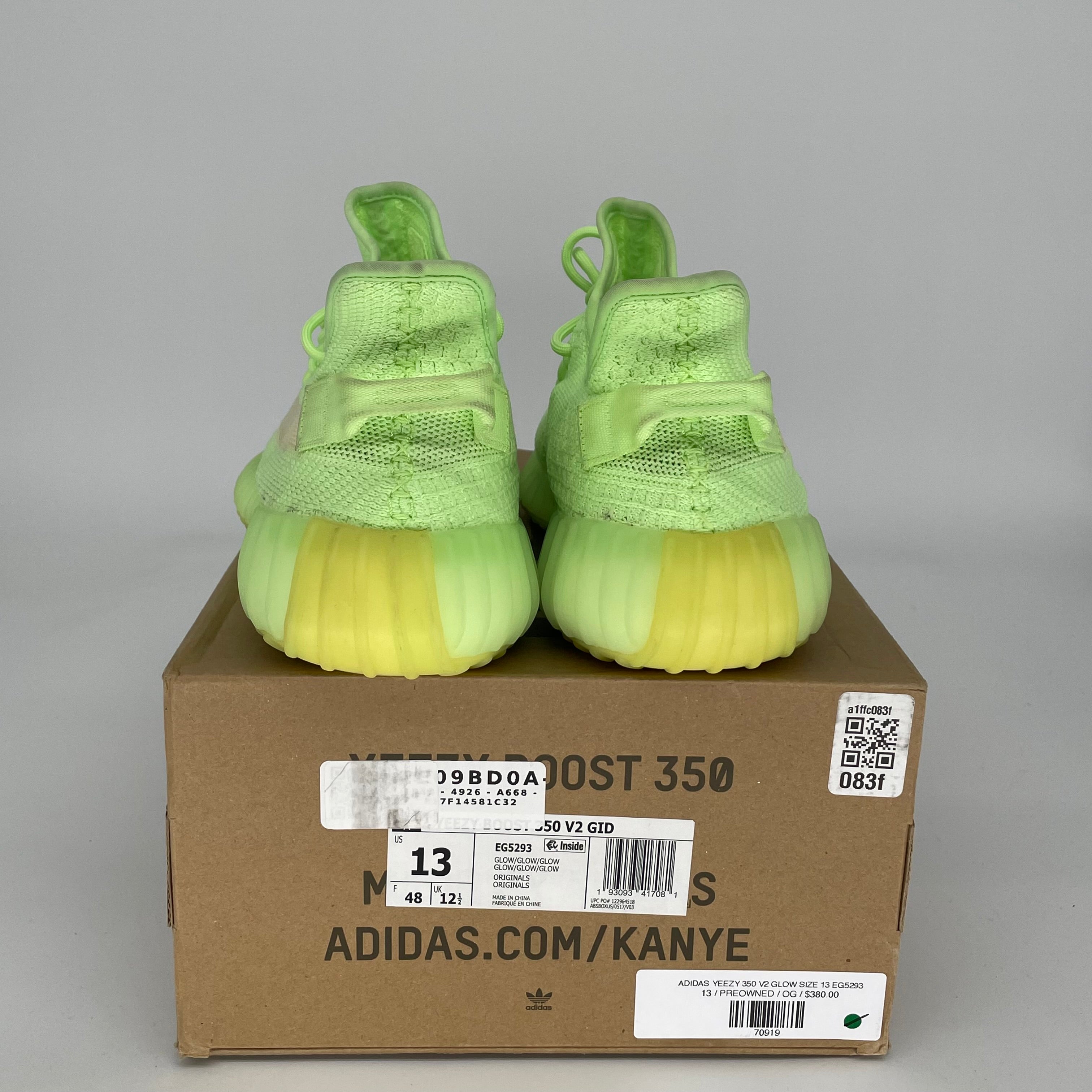 ADIDAS YEEZY 350 V2 GLOW SIZE 13 EG5293