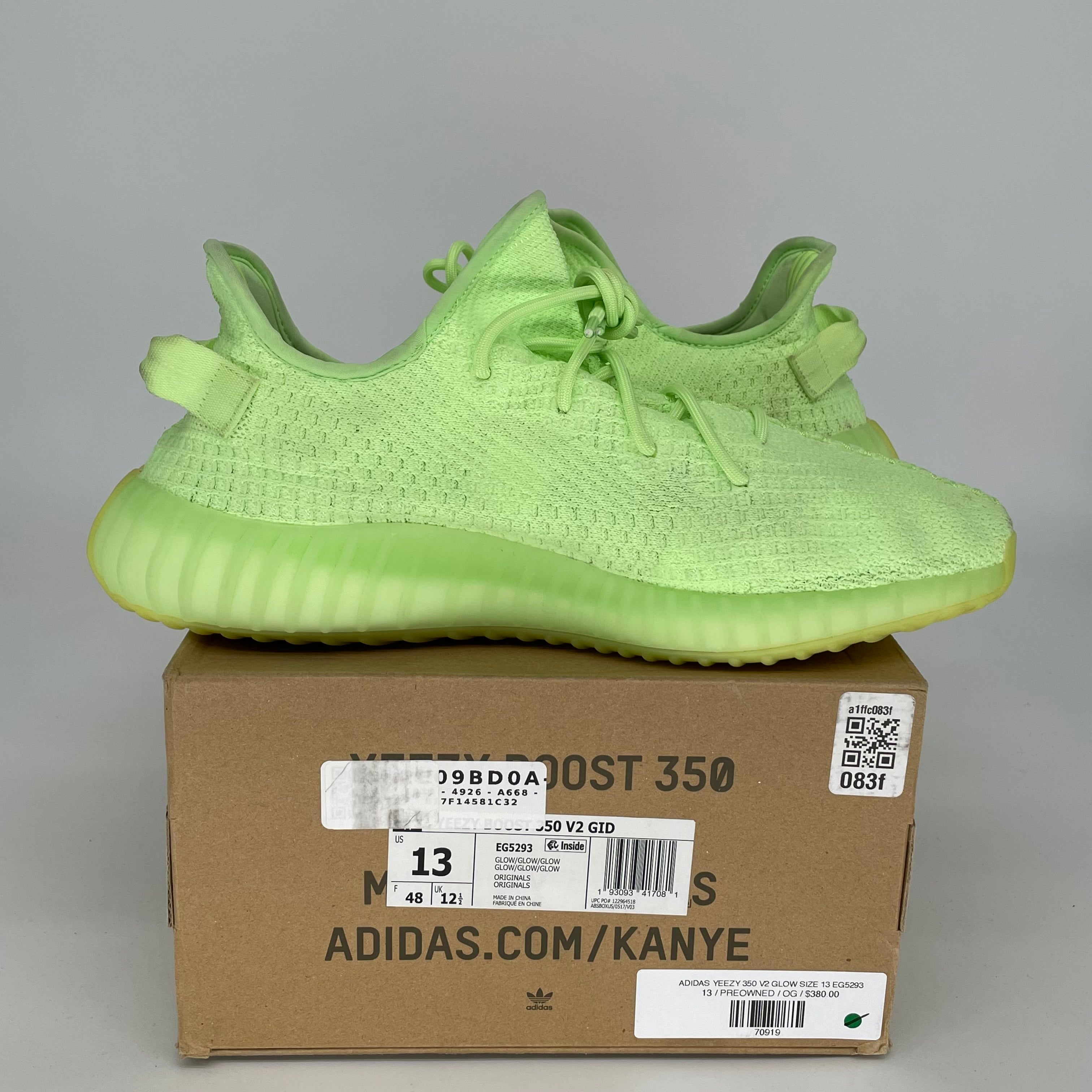 ADIDAS YEEZY 350 V2 GLOW SIZE 13 EG5293