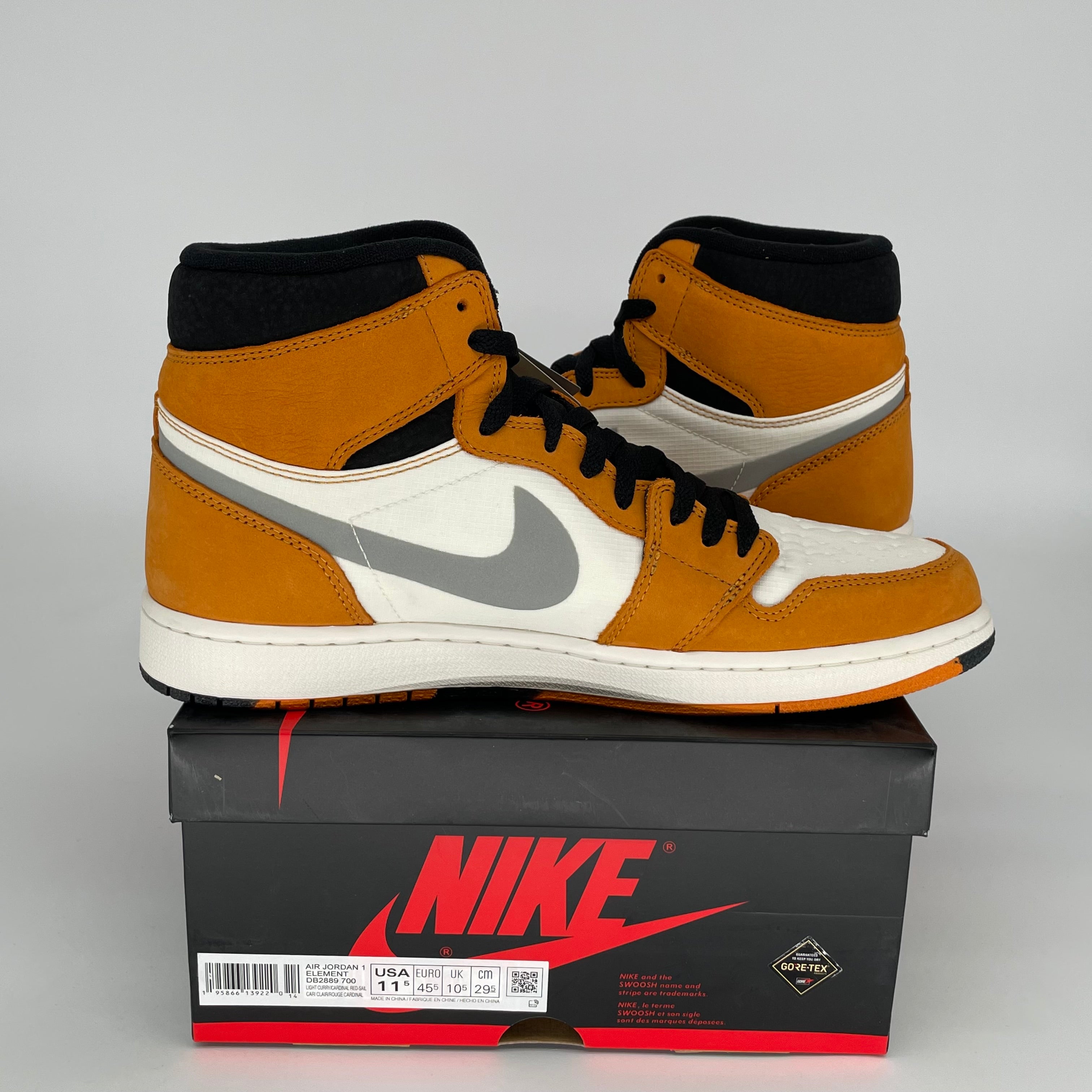 AIR JORDAN 1 GORE-TEX LIGHT CURRY SIZE 11.5 DB2889-700
