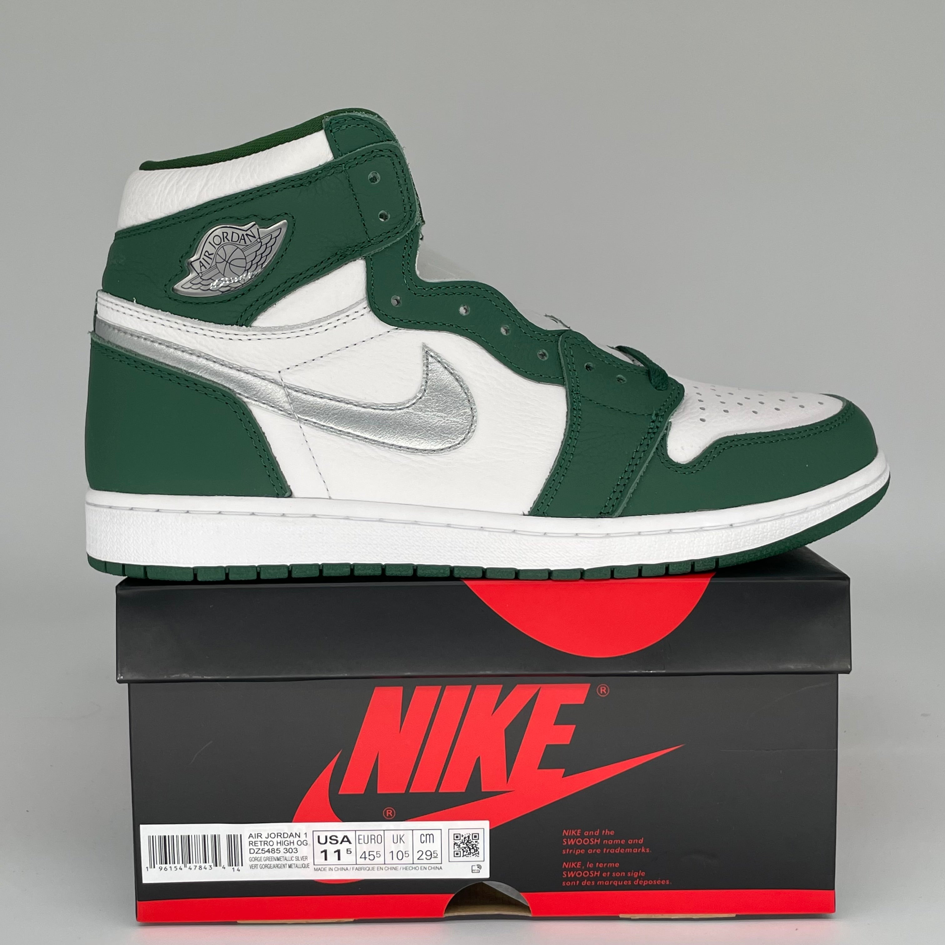 AIR JORDAN 1 GORGE GREEN SIZE 11.5 DZ5485-303