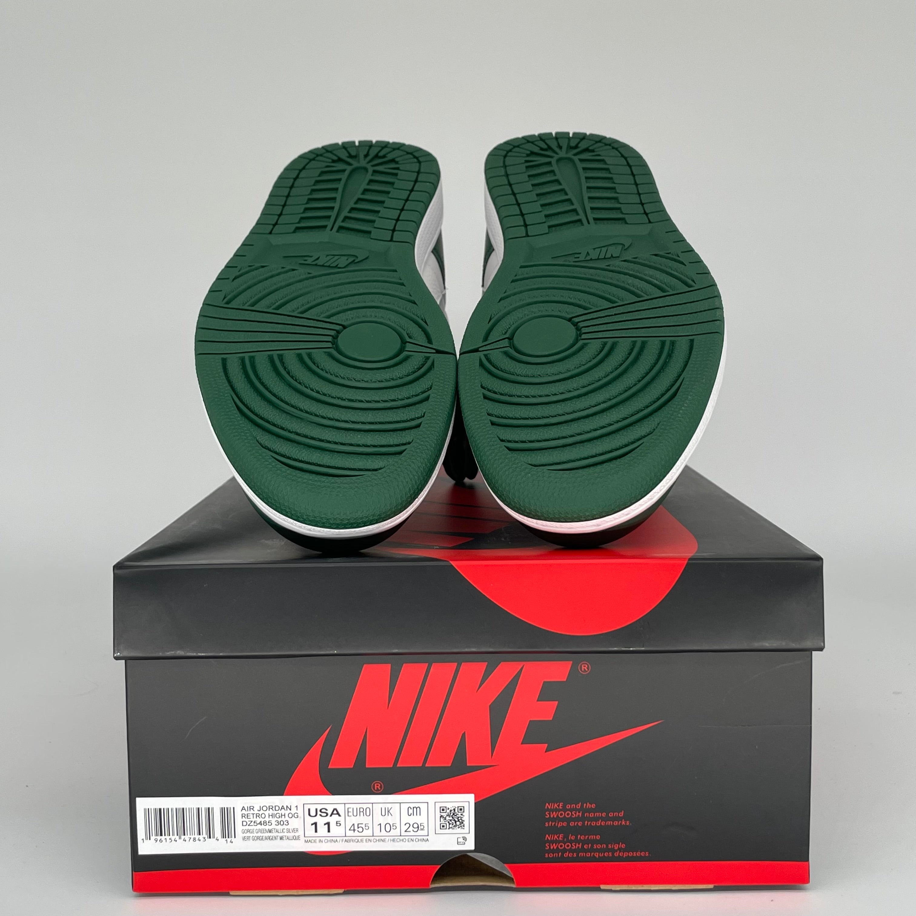 AIR JORDAN 1 GORGE GREEN SIZE 11.5 DZ5485-303