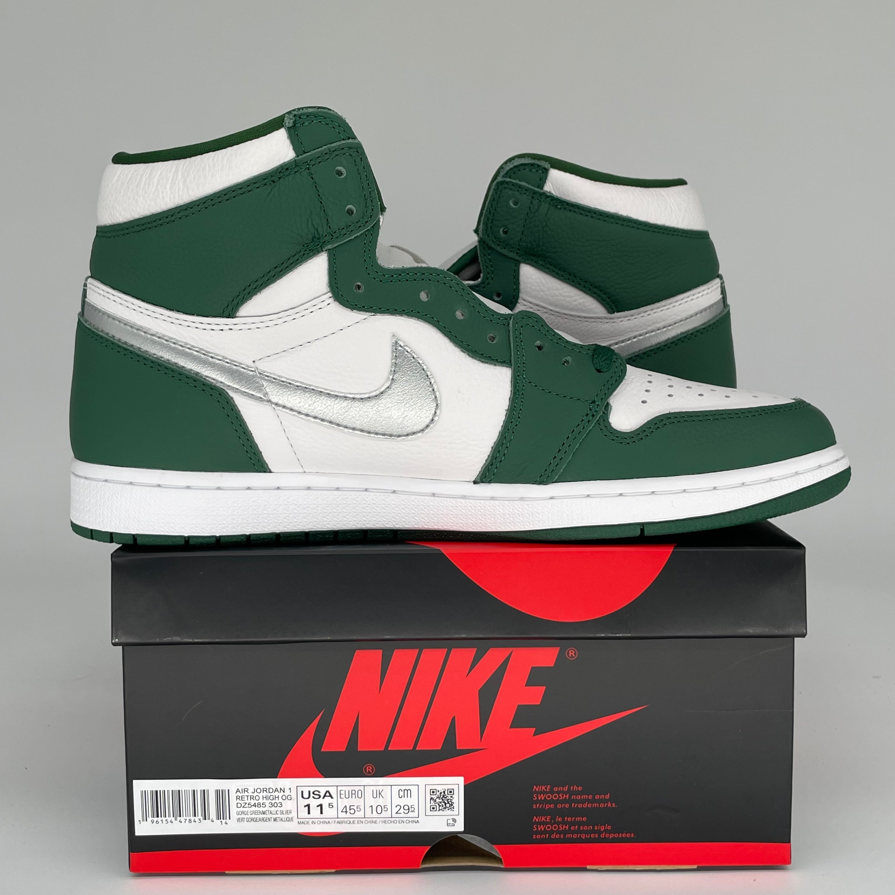 AIR JORDAN 1 GORGE GREEN SIZE 11.5 DZ5485-303