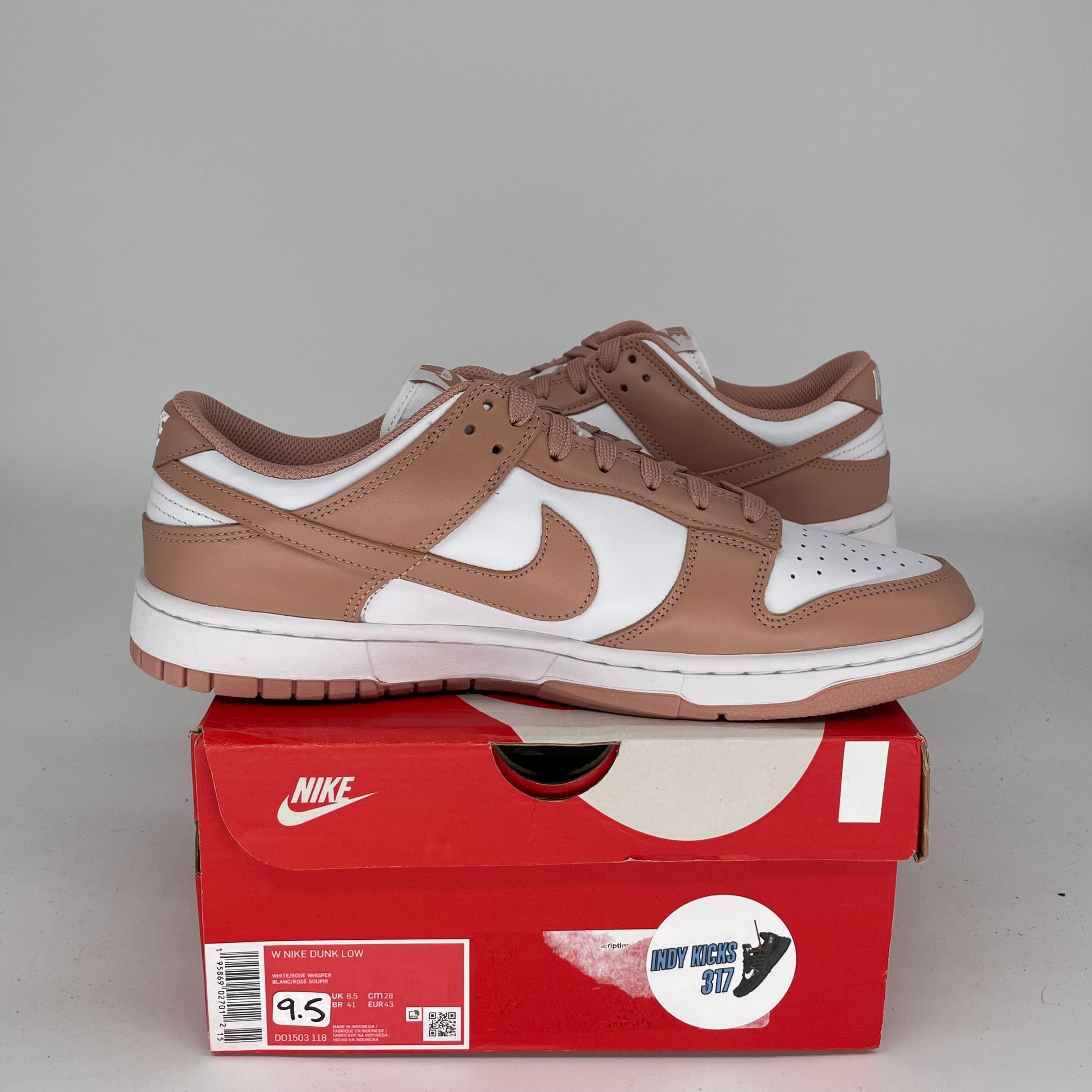 NIKE DUNK LOW ROSE WHISPER W SIZE 9.5/11W DD1503-118