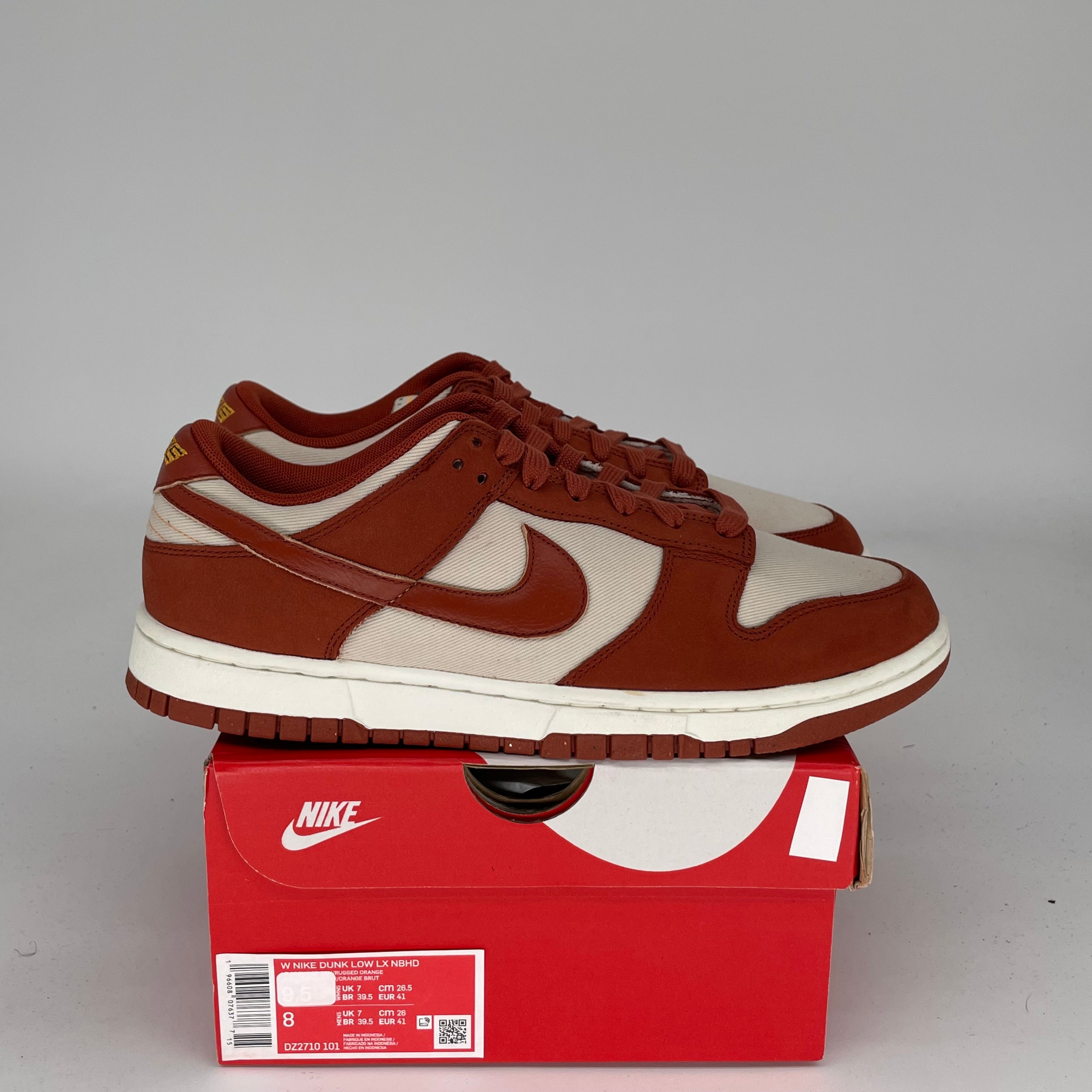 NIKE DUNK LOW LIGHT OREWOOD BROWN RUGGED ORANGE W SIZE 8/9.5W DZ2710-101