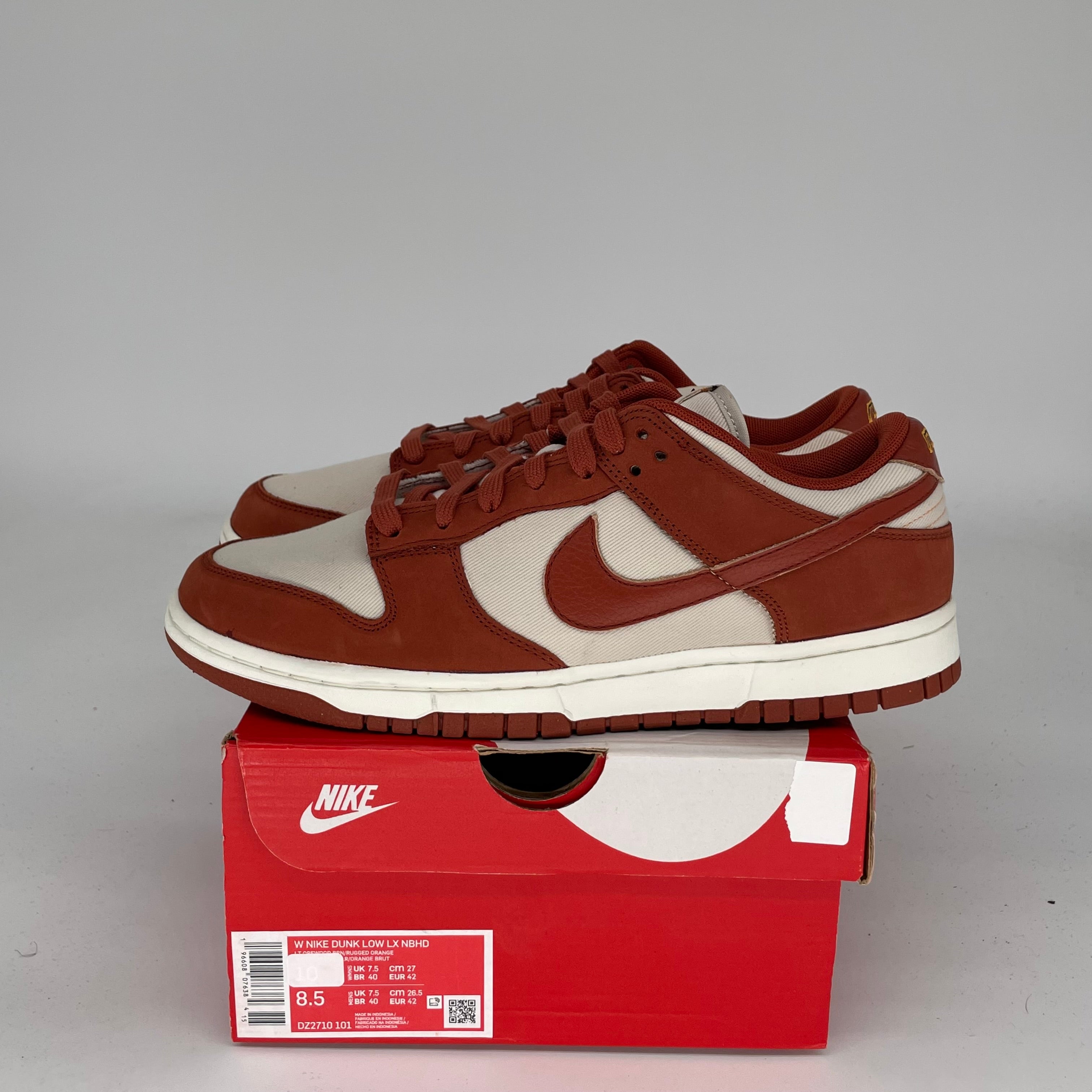 NIKE DUNK LOW LIGHT OREWOOD BROWN RUGGED ORANGE W SIZE 8.5/10W DZ2710-101