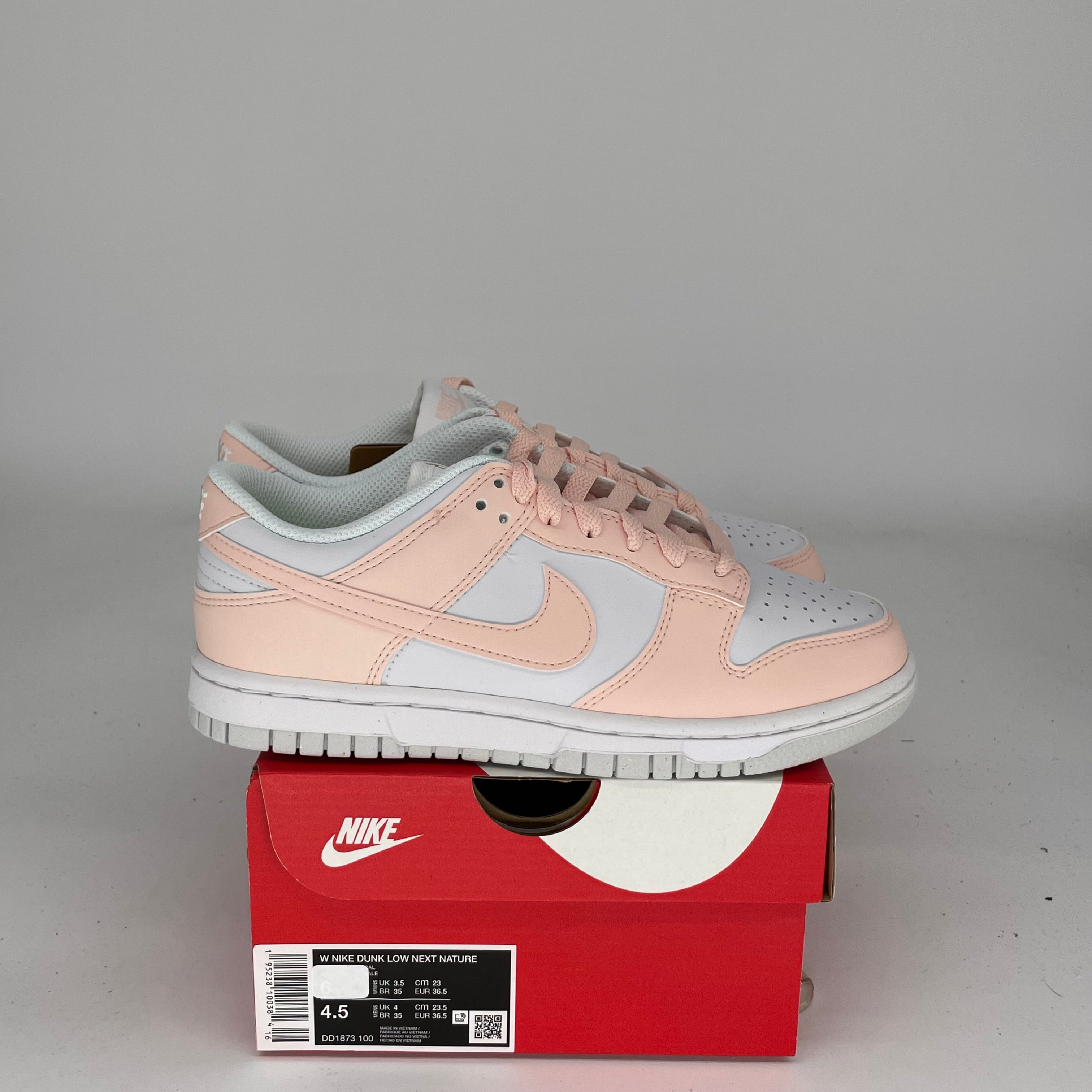 NIKE DUNK LOW NEXT NATURE PALE CORAL W SIZE 4.5/6W DD1873-100