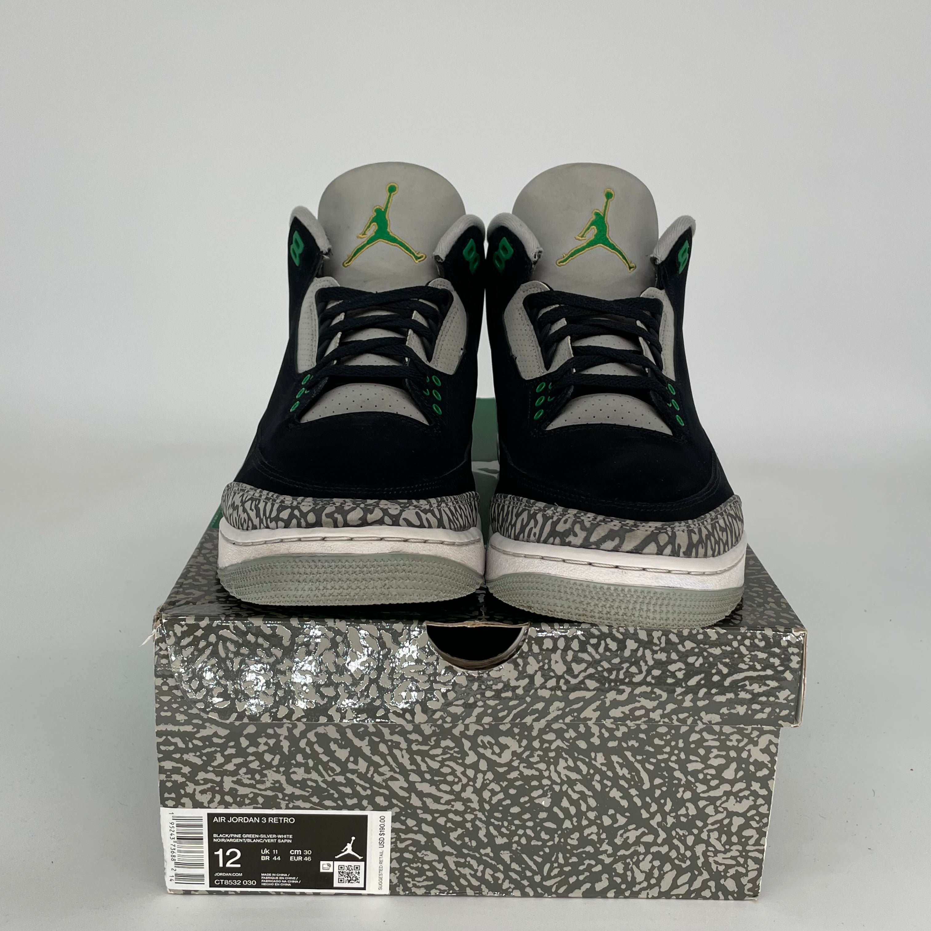 AIR JORDAN 3 PINE GREEN SIZE 12 CT8532-030