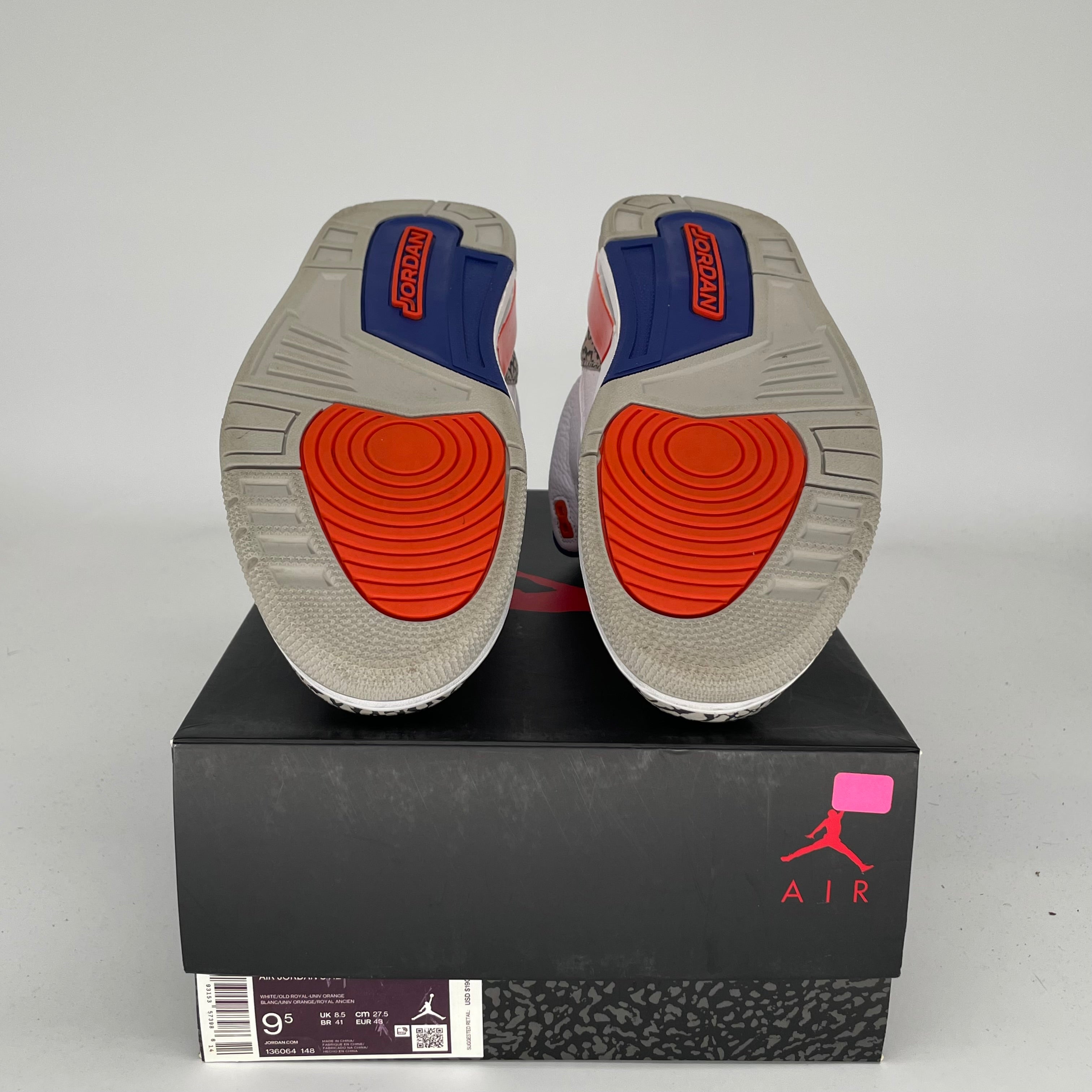 AIR JORDAN 3 KNICKS SIZE 9.5 136064-148