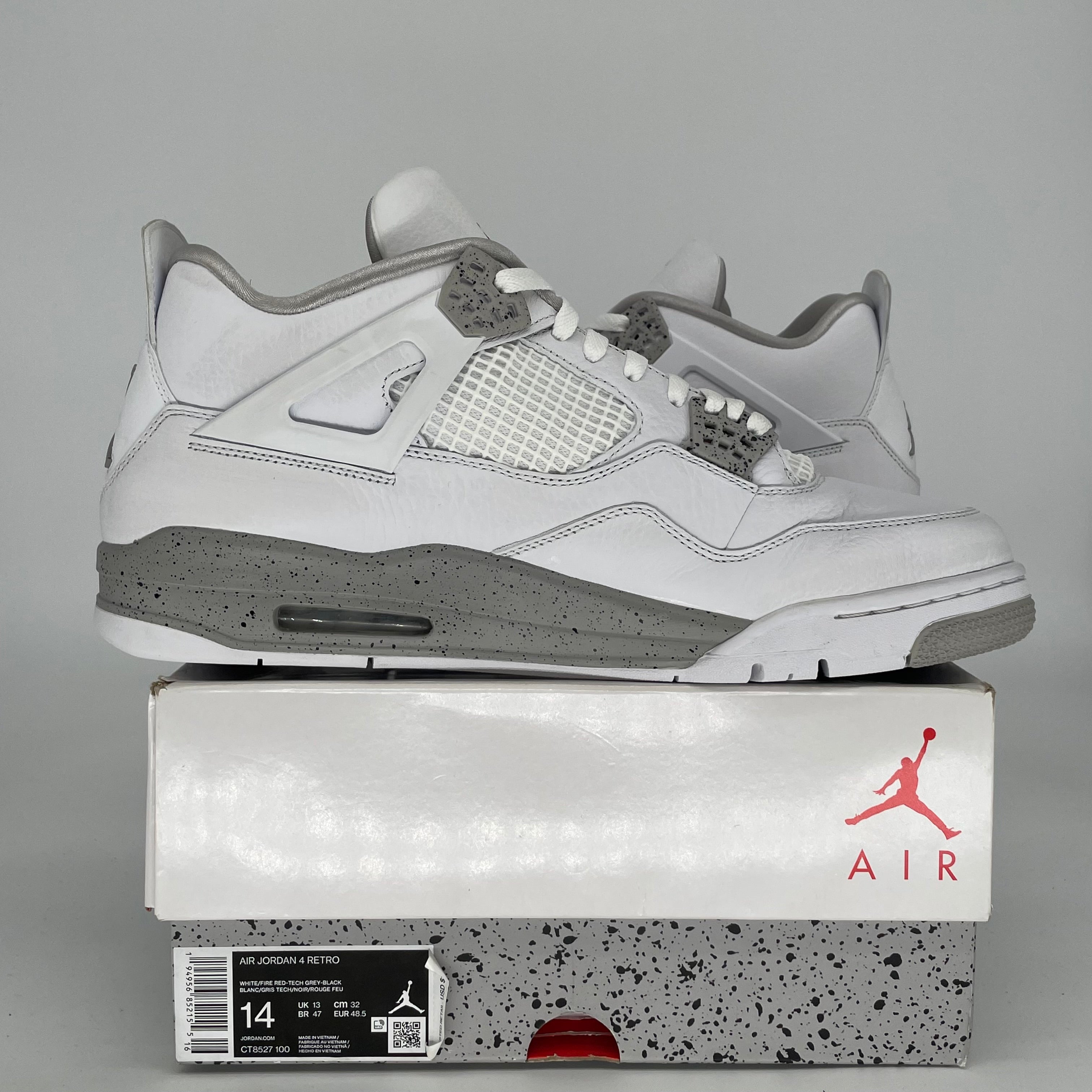 AIR JORDAN 4 WHITE OREO SIZE 14/15.5W CT8527-100