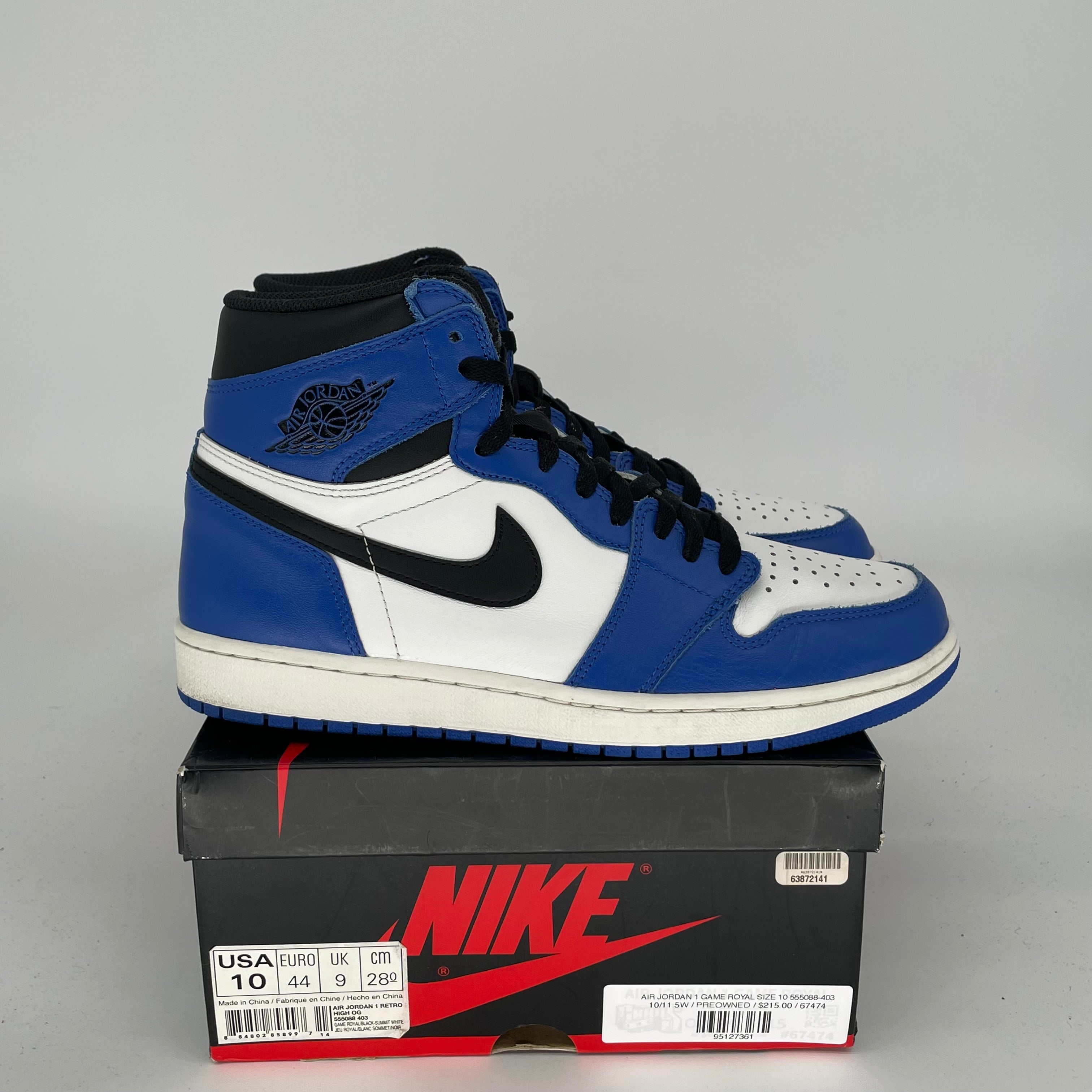 AIR JORDAN 1 GAME ROYAL SIZE 10 555088-403