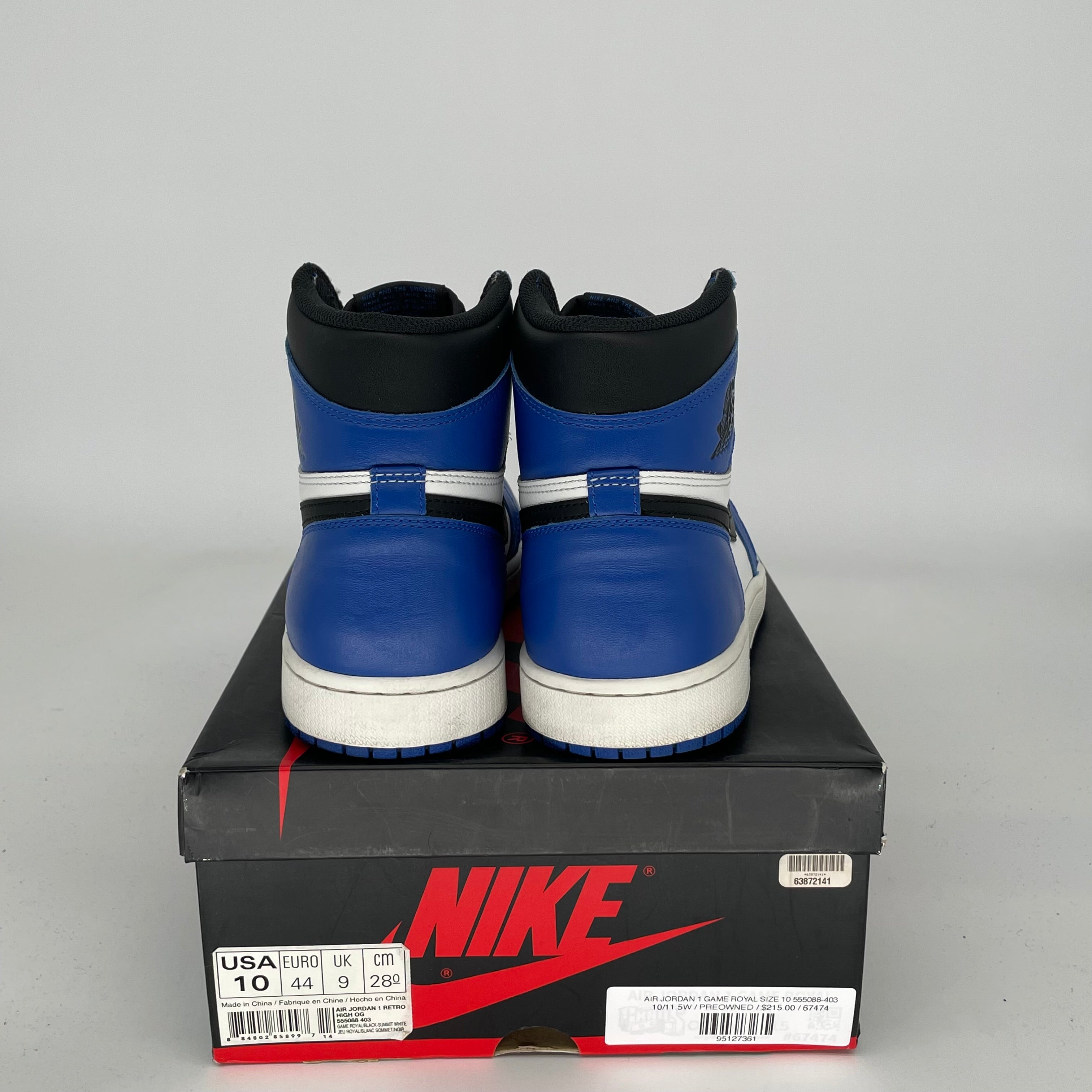 AIR JORDAN 1 GAME ROYAL SIZE 10 555088-403