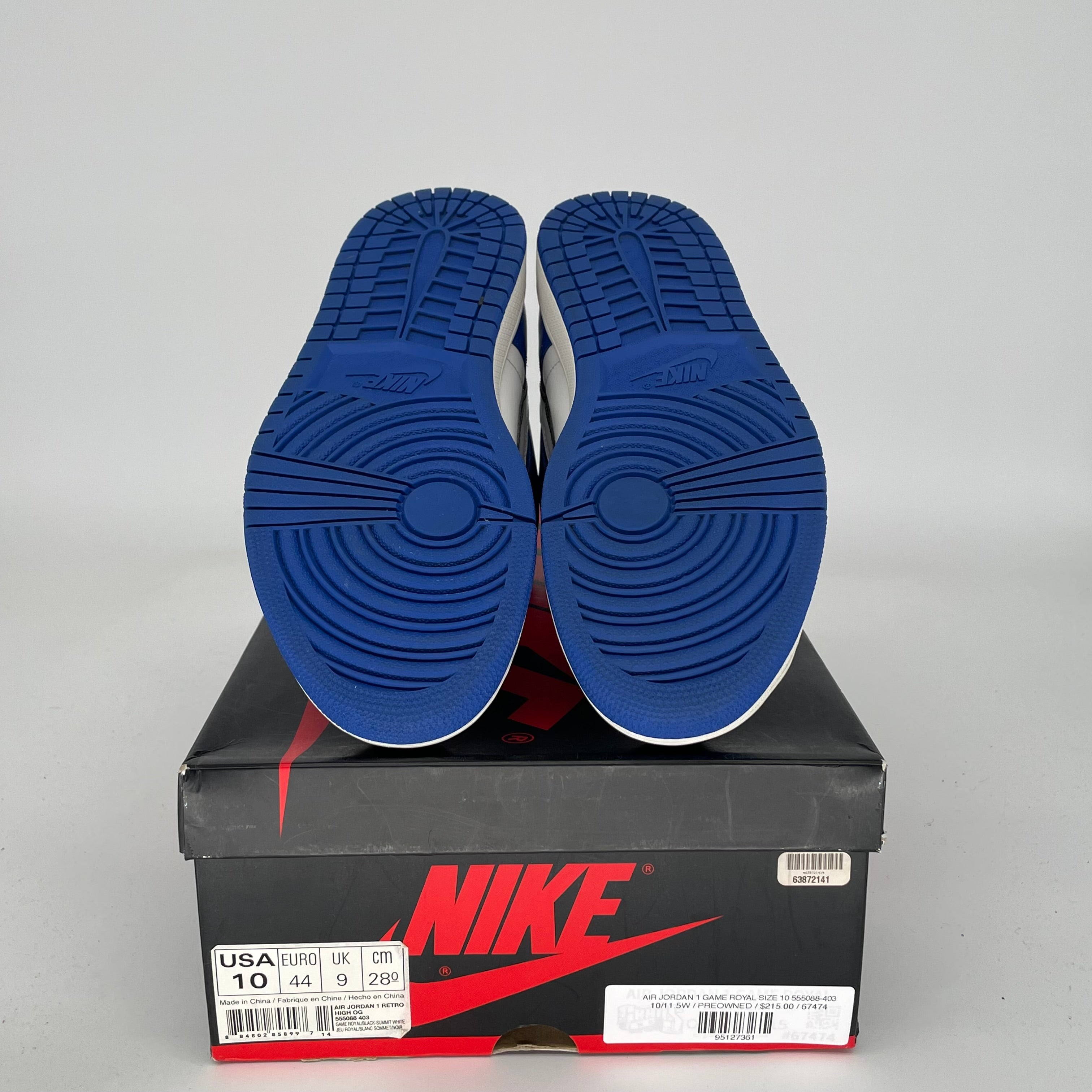 AIR JORDAN 1 GAME ROYAL SIZE 10 555088-403