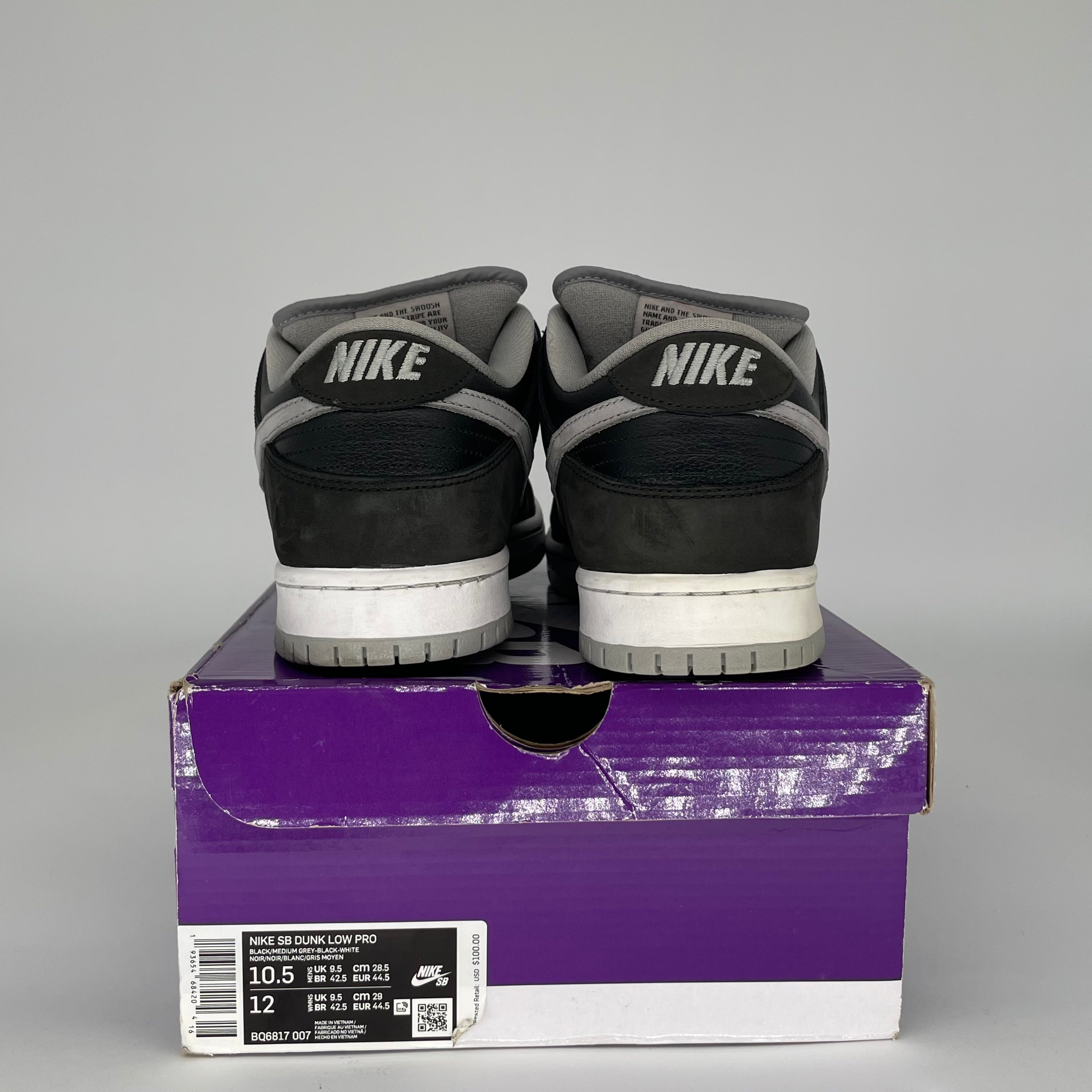 NIKE SB DUNK LOW J PACK SHADOW BQ6817-007 SIZE 10.5/12W
