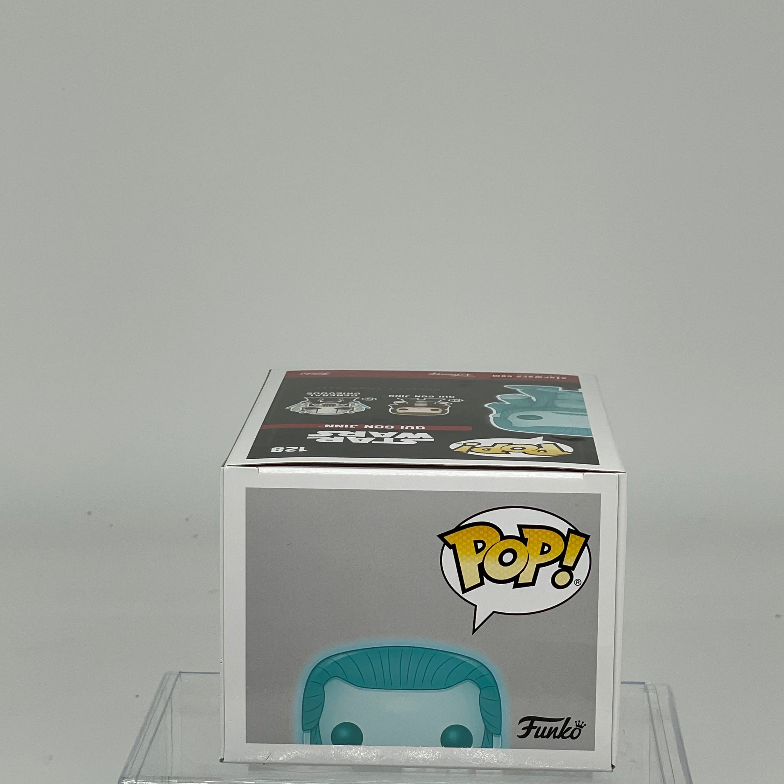 FUNKO POP QUI GON JINN GLOW IN THE DARK #128 2017 GALACTIC CON STAR WARS FAC05357117047