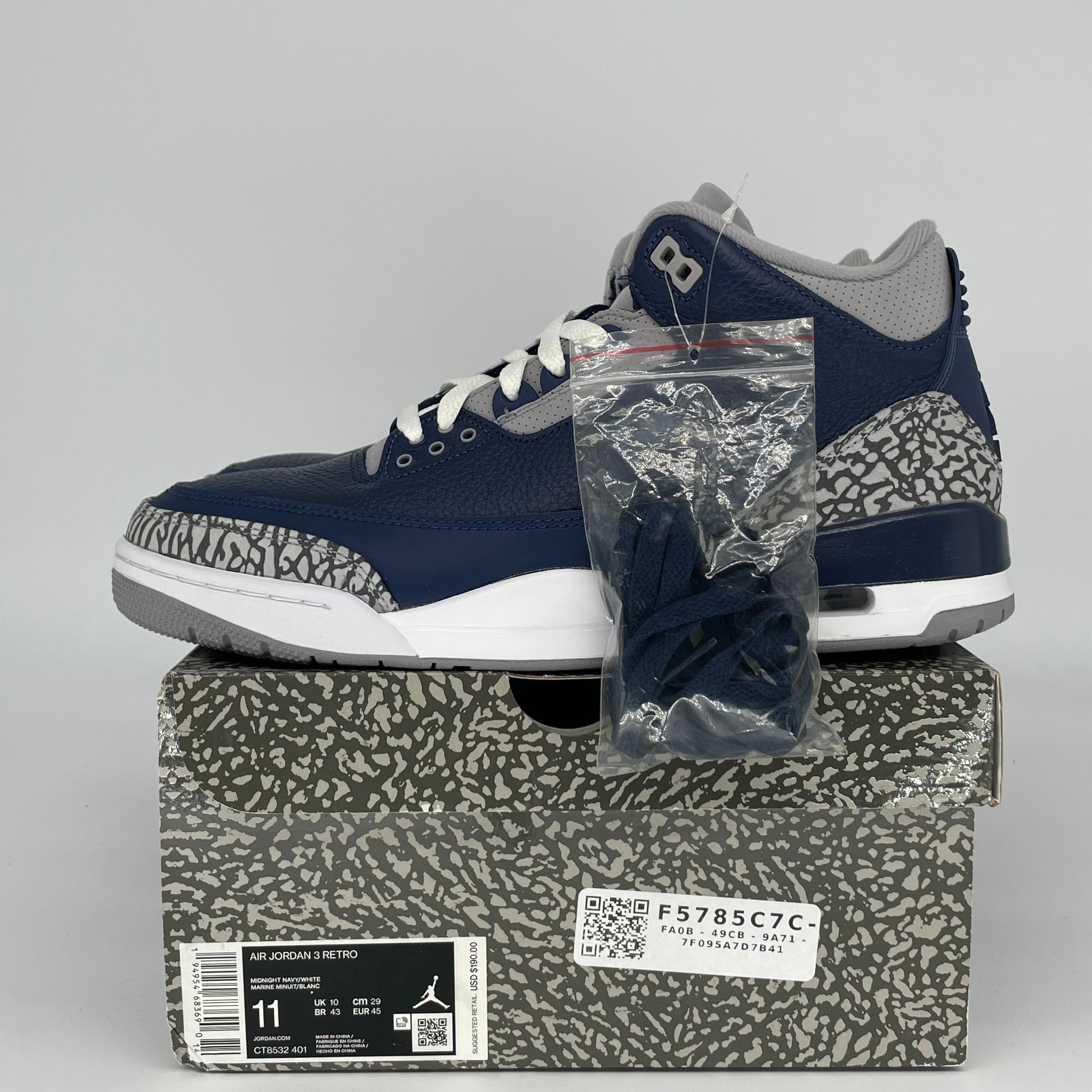 AIR JORDAN 3 GEORGETOWN SIZE 11 CT8532-401