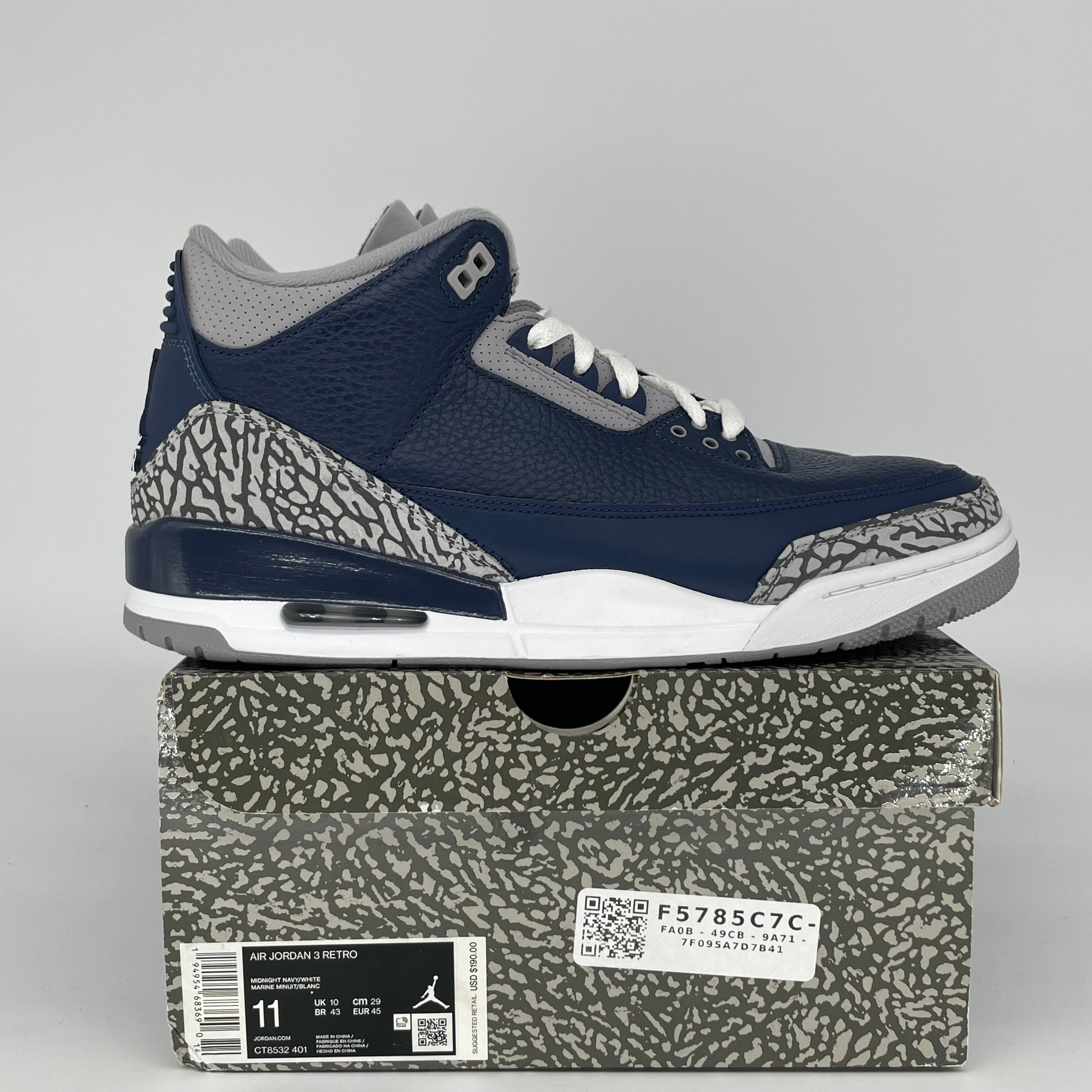 AIR JORDAN 3 GEORGETOWN SIZE 11 CT8532-401