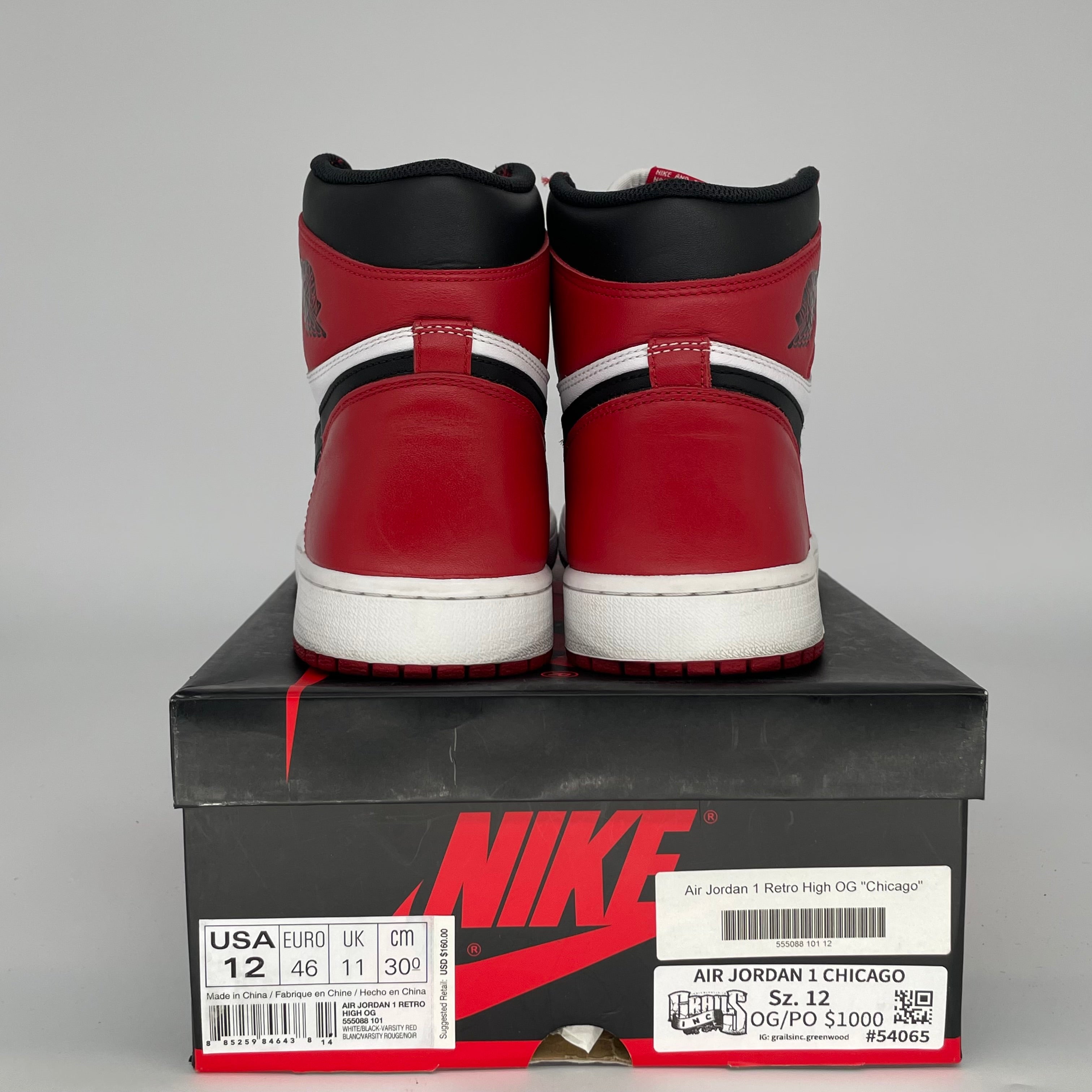 AIR JORDAN 1 CHICAGO (2015) SIZE 12/13.5W 555088-101